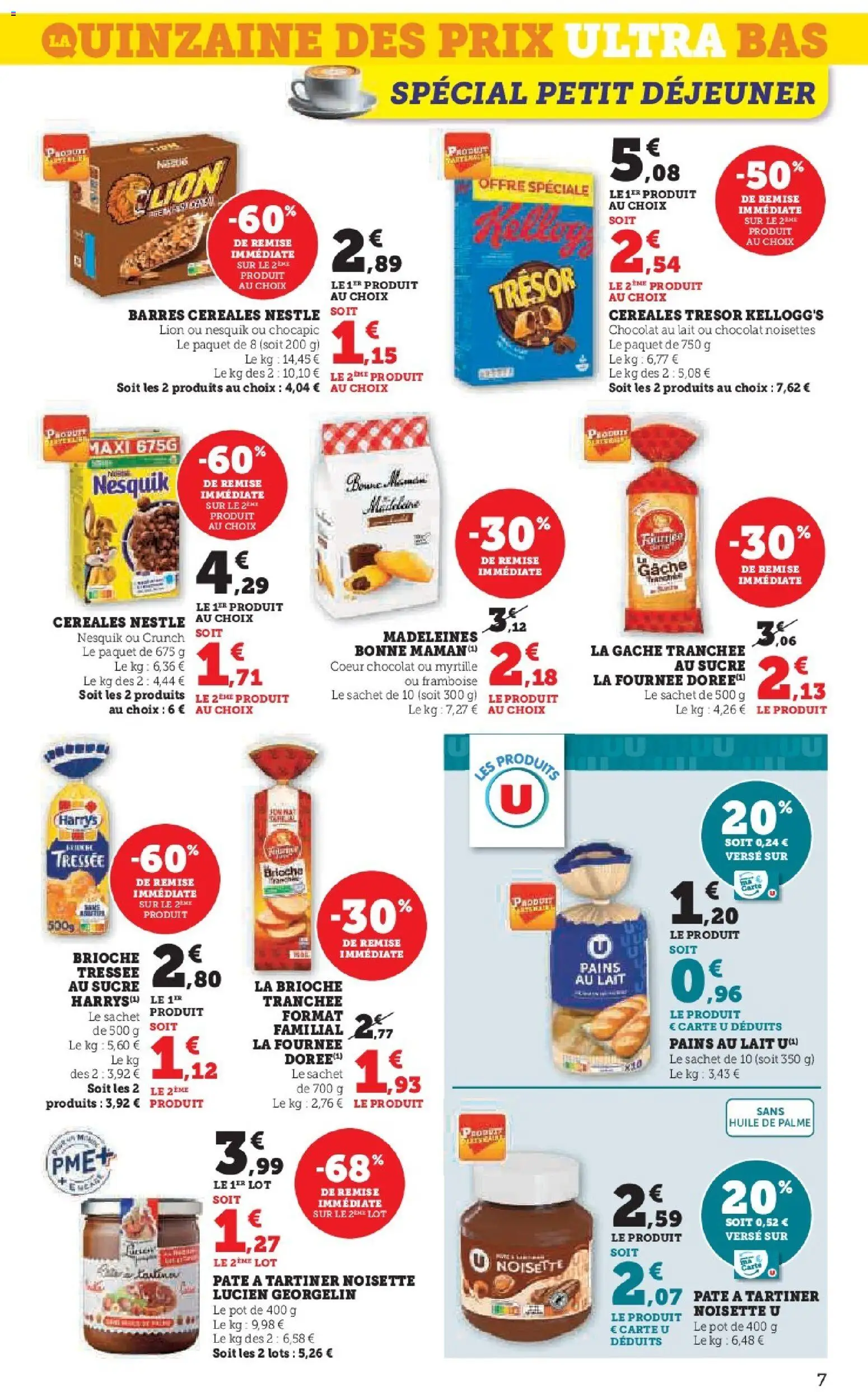 {H1} | Page: 7 | Produits: Sucre, Framboise, Noisette, Pâte à tartiner