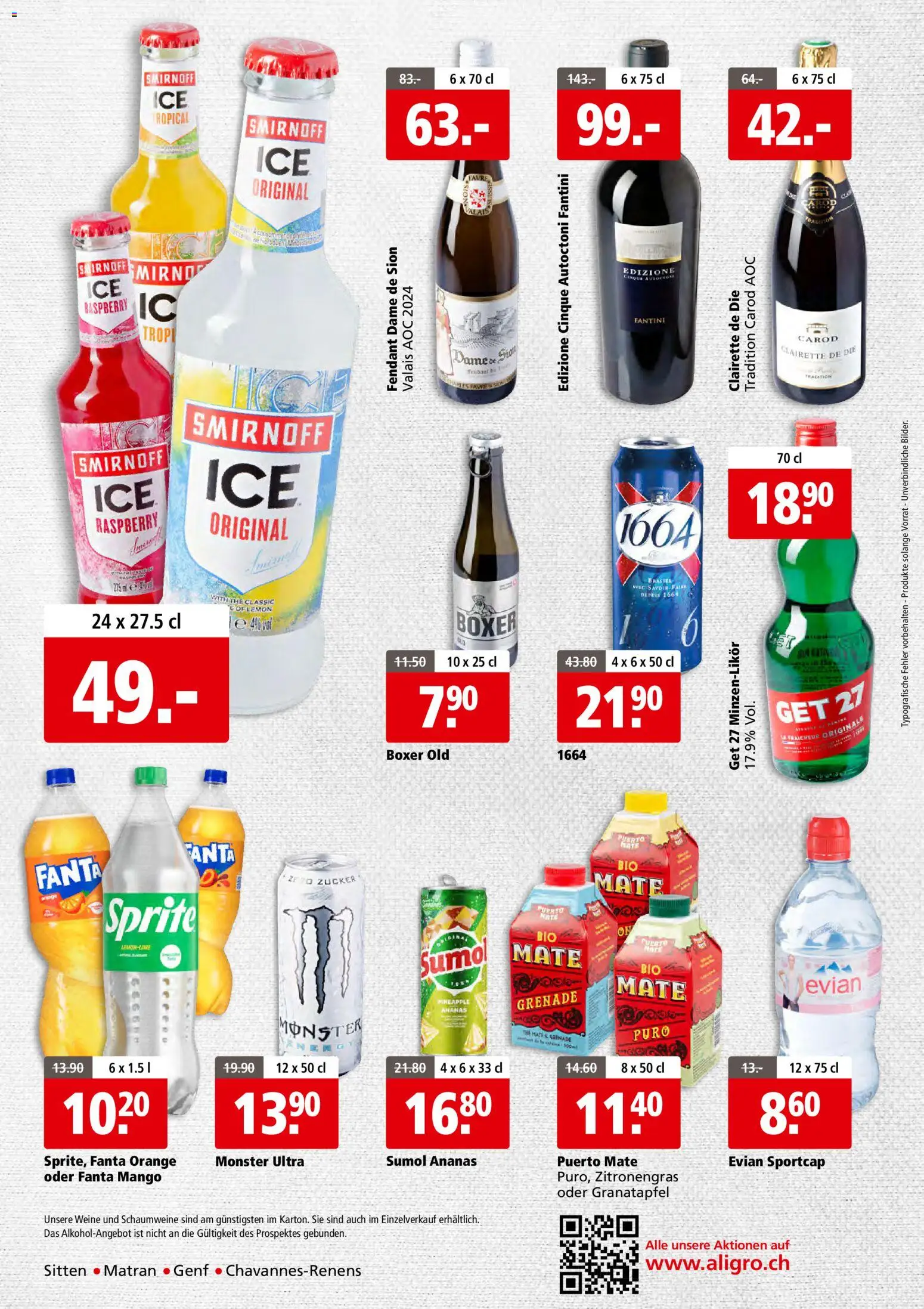 Aligro aktionen Business Chavannes, Matran, Genf, Sitten – gültig ab 06.04.2026 | Seite: 4 | Produkte: Fanta, Zitronengras, Boxer, Ananas