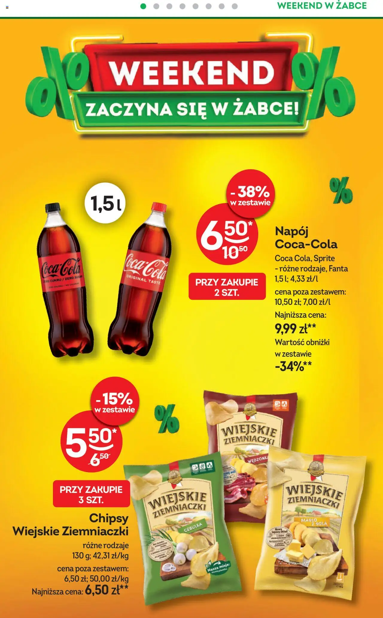 Żabka Gazetka - Weekendowe promocje od 19.09.2025 | Strona: 2 | Produkty: Chipsy, Sprite, Ziemniaczki, Masło