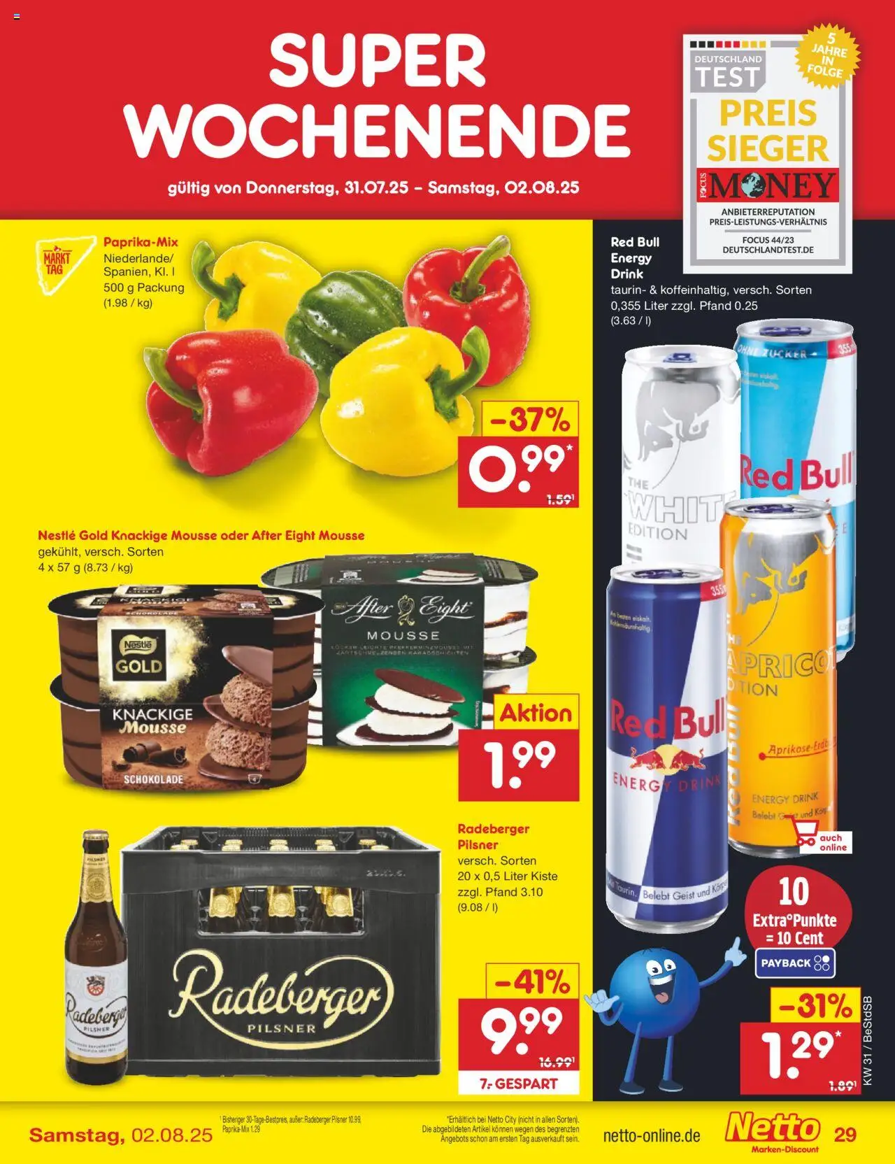 Netto Marken-Discount Prospekt 	 - gültig ab dem 28.07.2025 | Seite: 51 | Produkte: Red bull, Energy, Schokolade, Radeberger pilsner