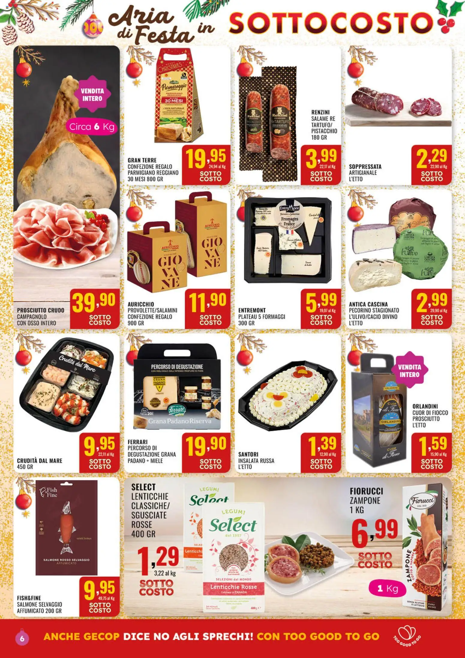 Volantino GECOP del 01.12.2025 | Pagina: 6 | Prodotti: Salame, Lenticchie, Parmigiano, Pecorino