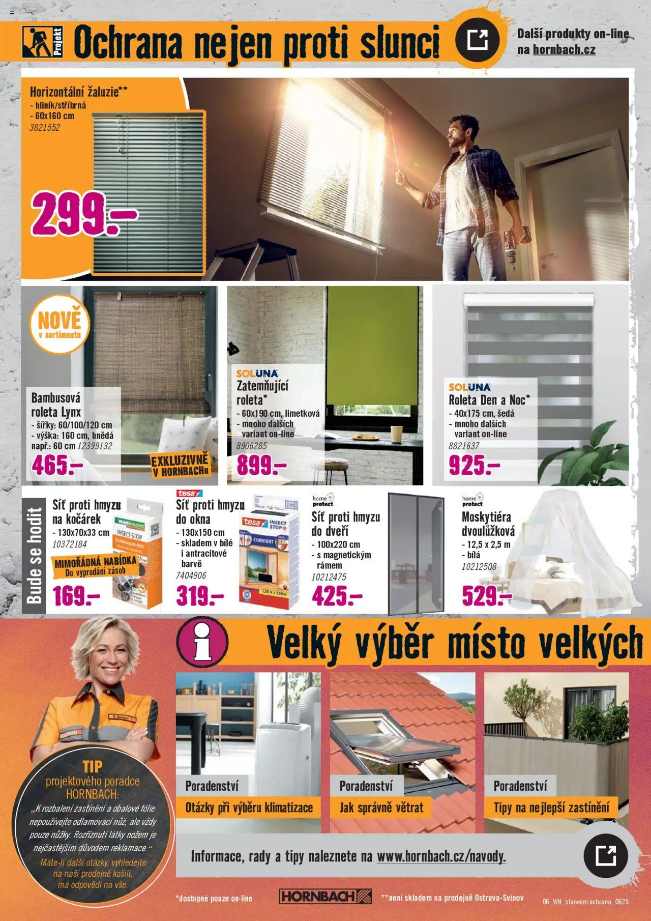 HORNBACH leták - Sluneční ochrana od 18.06.2025 | Strana: 6 | Produkty: Síť, Síť proti hmyzu, Roleta, Klimatizace