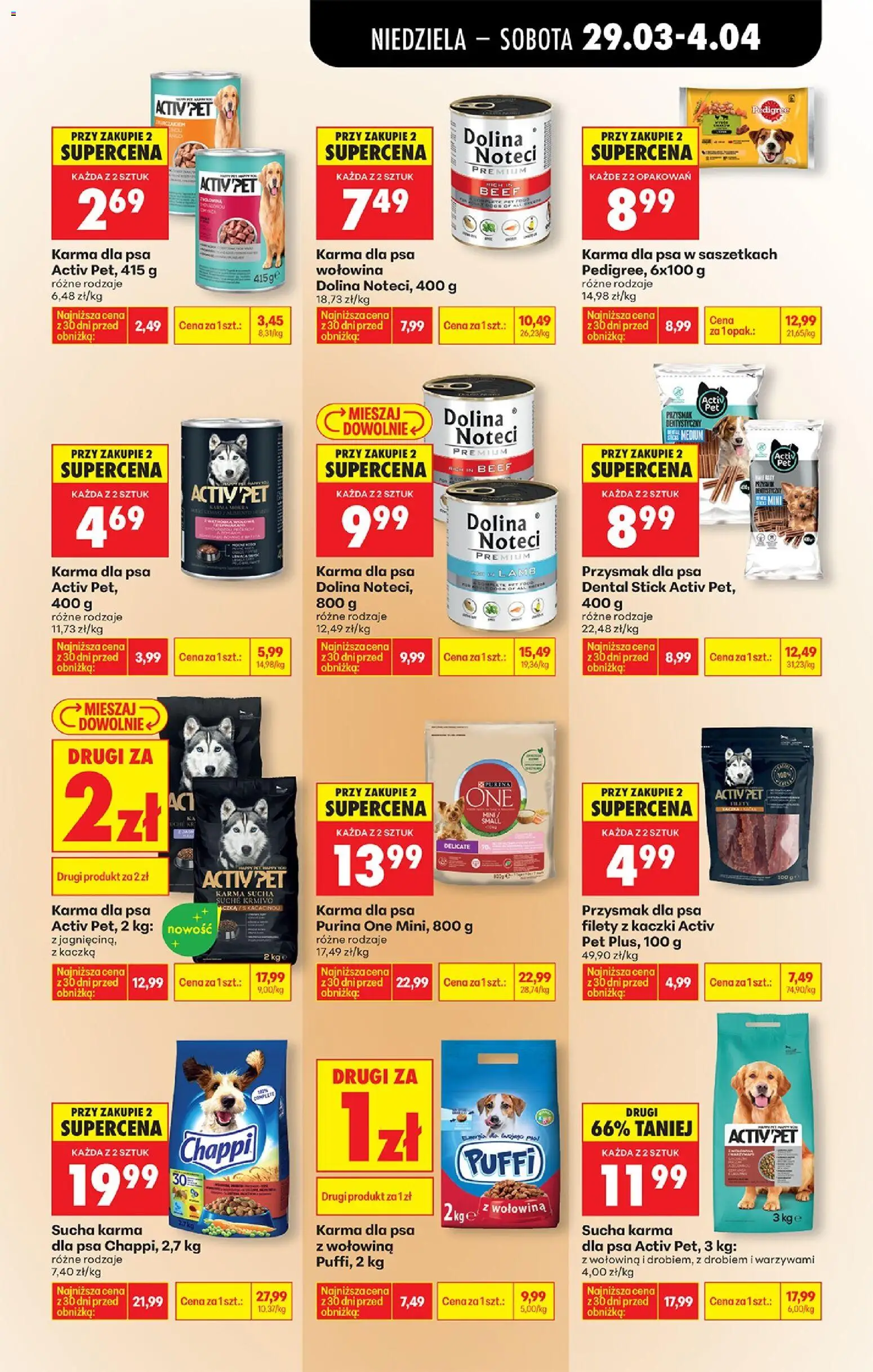 Biedronka gazetka od niedzieli od 29.03.2026 | Strona: 85 | Produkty: Kaczka, Karma dla psa, Sucha karma dla psa, Wołowina