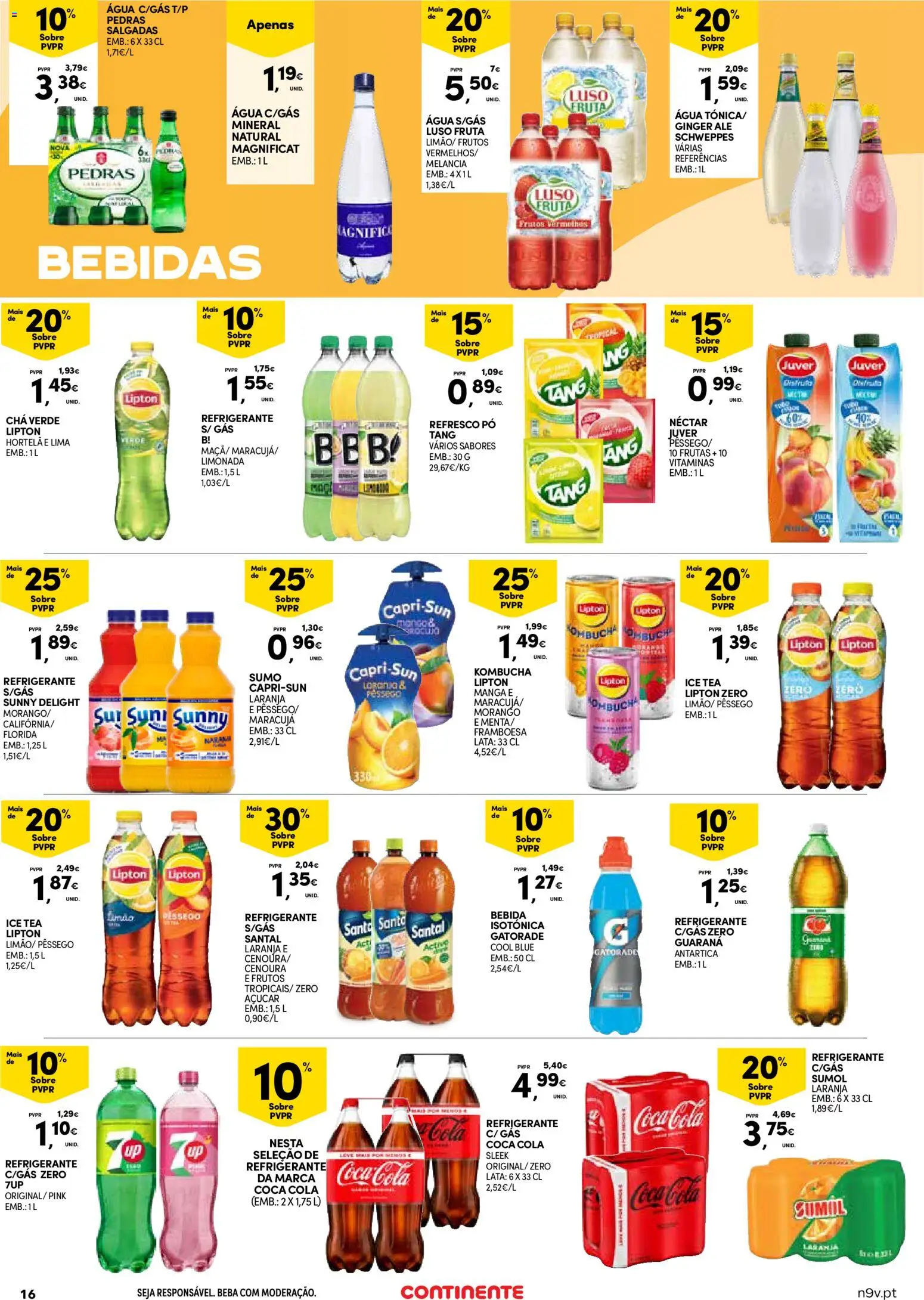 Continente - Açores: Folheto Quinzenal │ válido de 22.01.2026 | Página: 16 | Produtos: Hortelã, Sumo, Açúcar, Cenoura