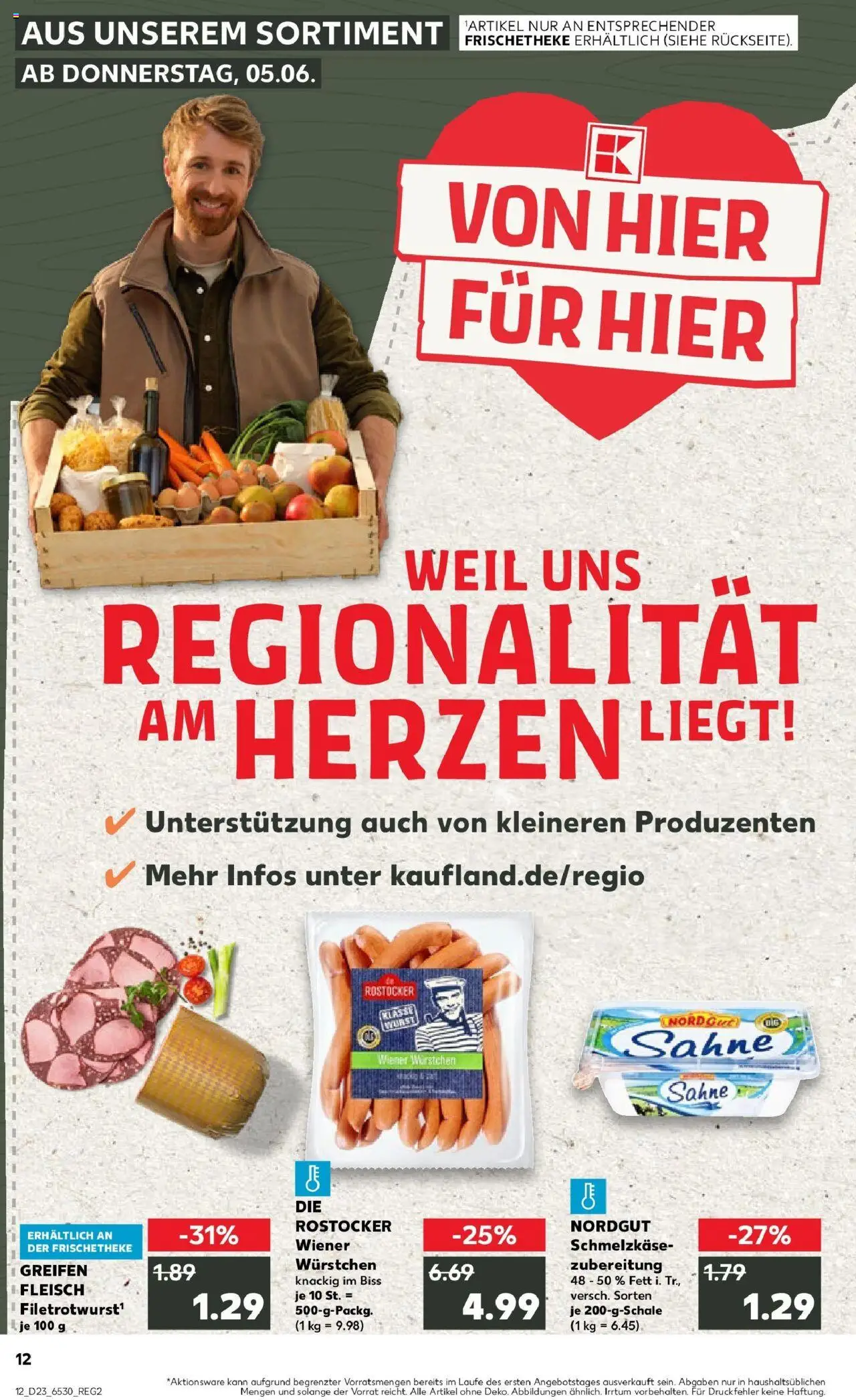 Kaufland prospekt Pasewalk	 - gültig ab dem 09.06.2025 | Seite: 27 | Produkte: Wiener wurstchen, Sahne, Fleisch
