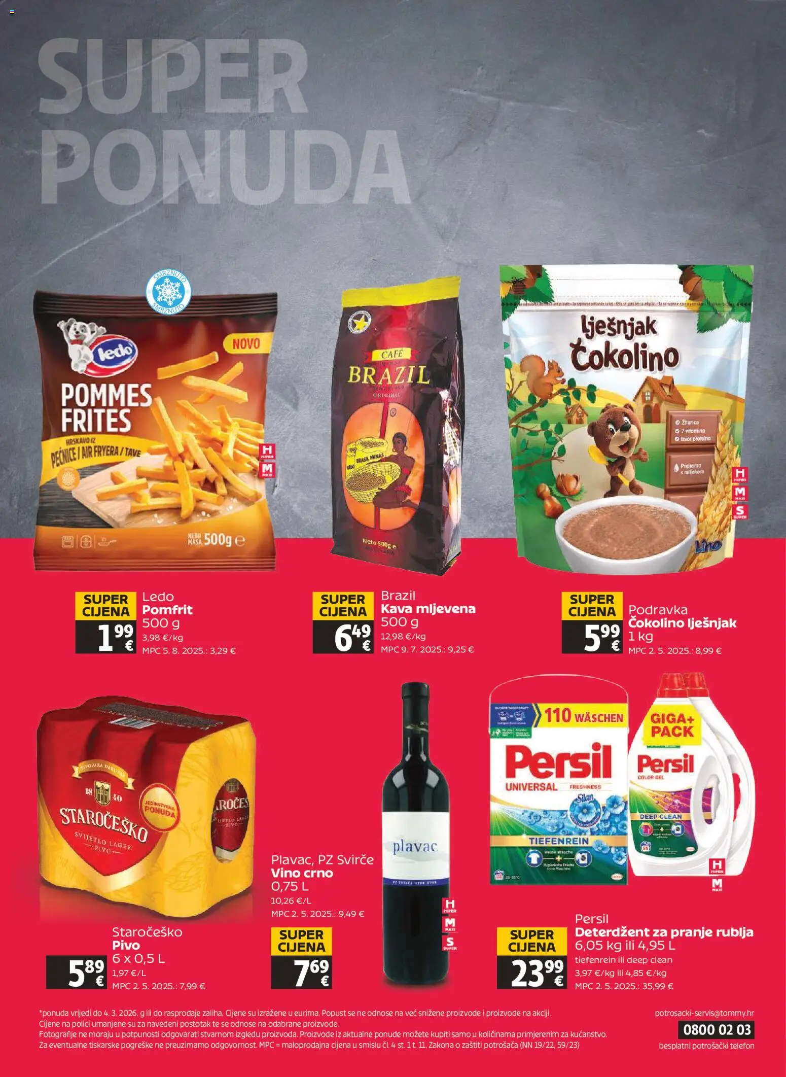 Tommy katalog | vrijedi od 26.02.2026 | Stranica: 32 | Proizvodi: Vino, Lješnjak, Persil, Čokolino