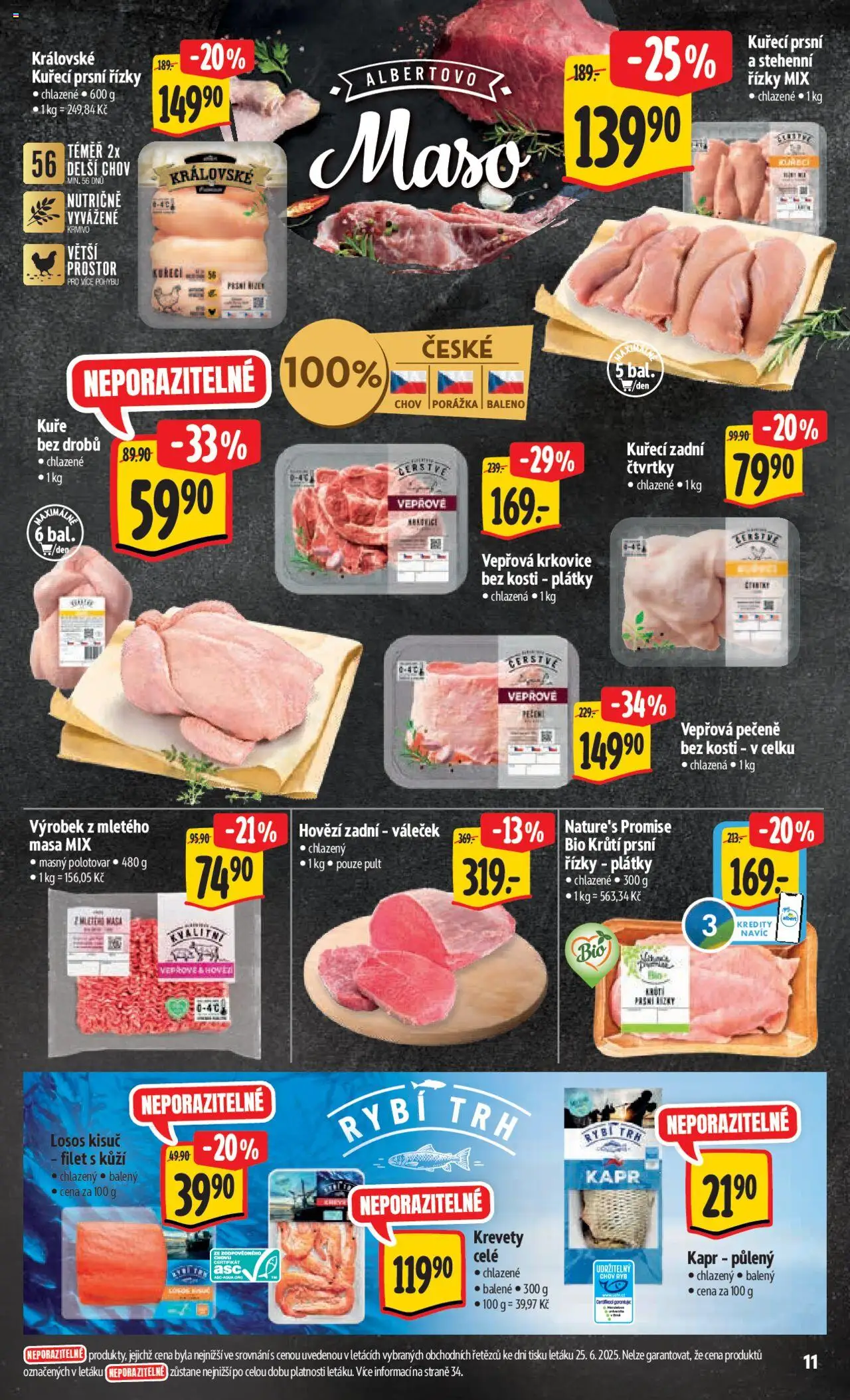 Albert leták - Hypermarket od 02.07.2025 | Strana: 18 | Produkty: Losos, Vepřová krkovice bez kosti, Kapr, Vepřová krkovice