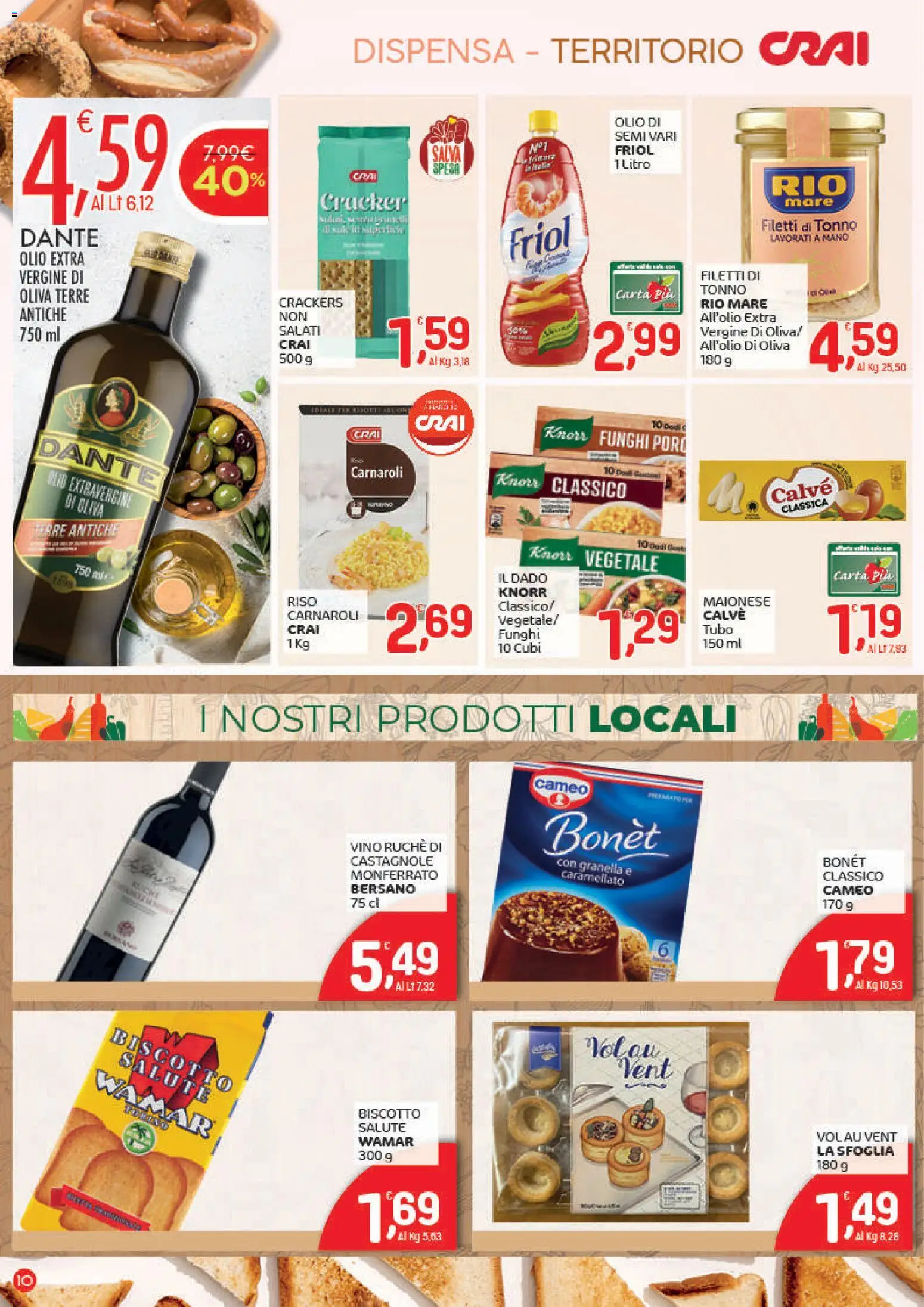 Volantino CRAI del 18.12.2025 | Pagina: 10 | Prodotti: Maionese, Olio, Vino, Olio extra vergine