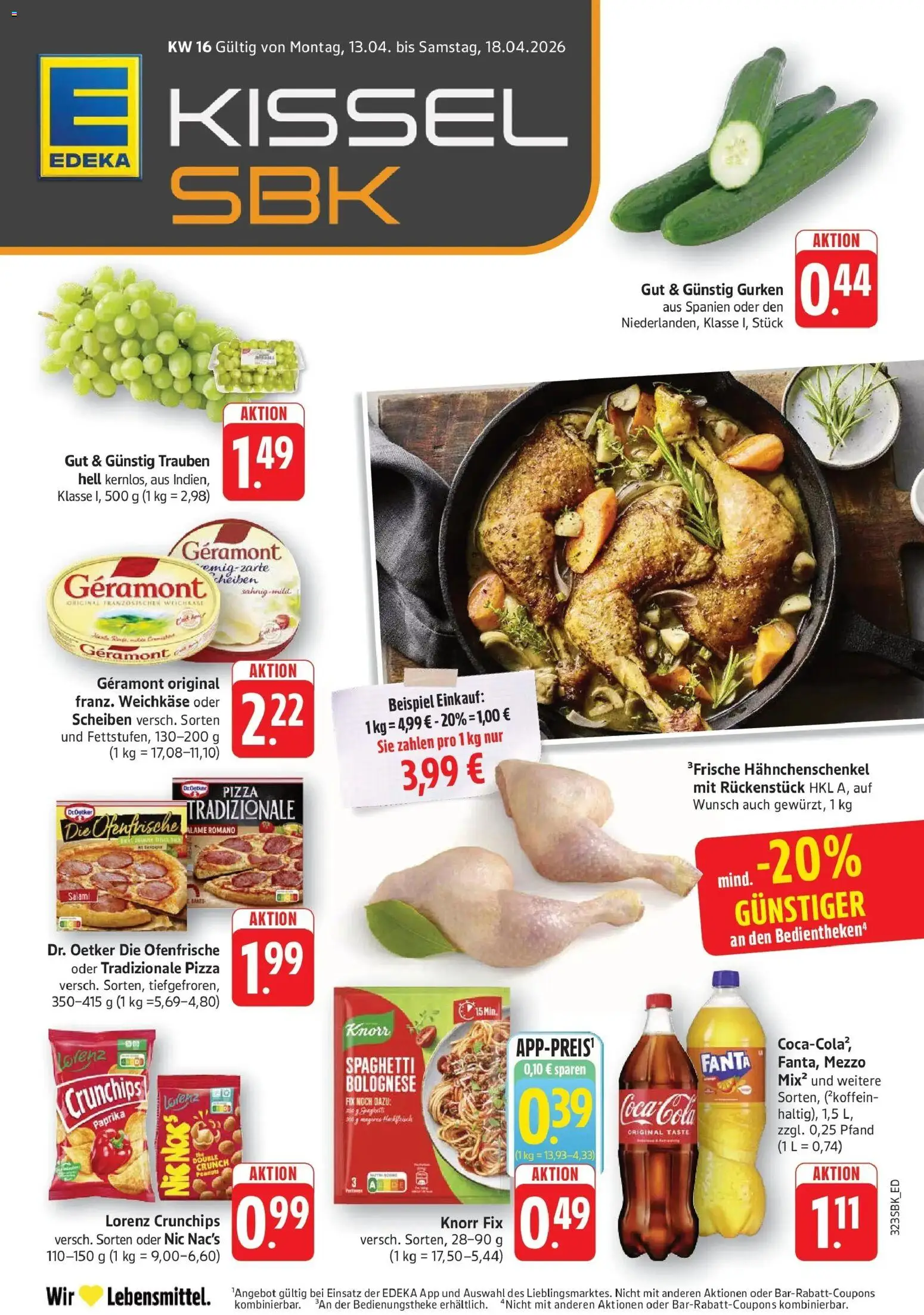 Edeka prospekt Pirmasens	 – gültig ab 12.04.2026 | Seite: 1 | Produkte: Coca cola, Fanta, Salami, Chips