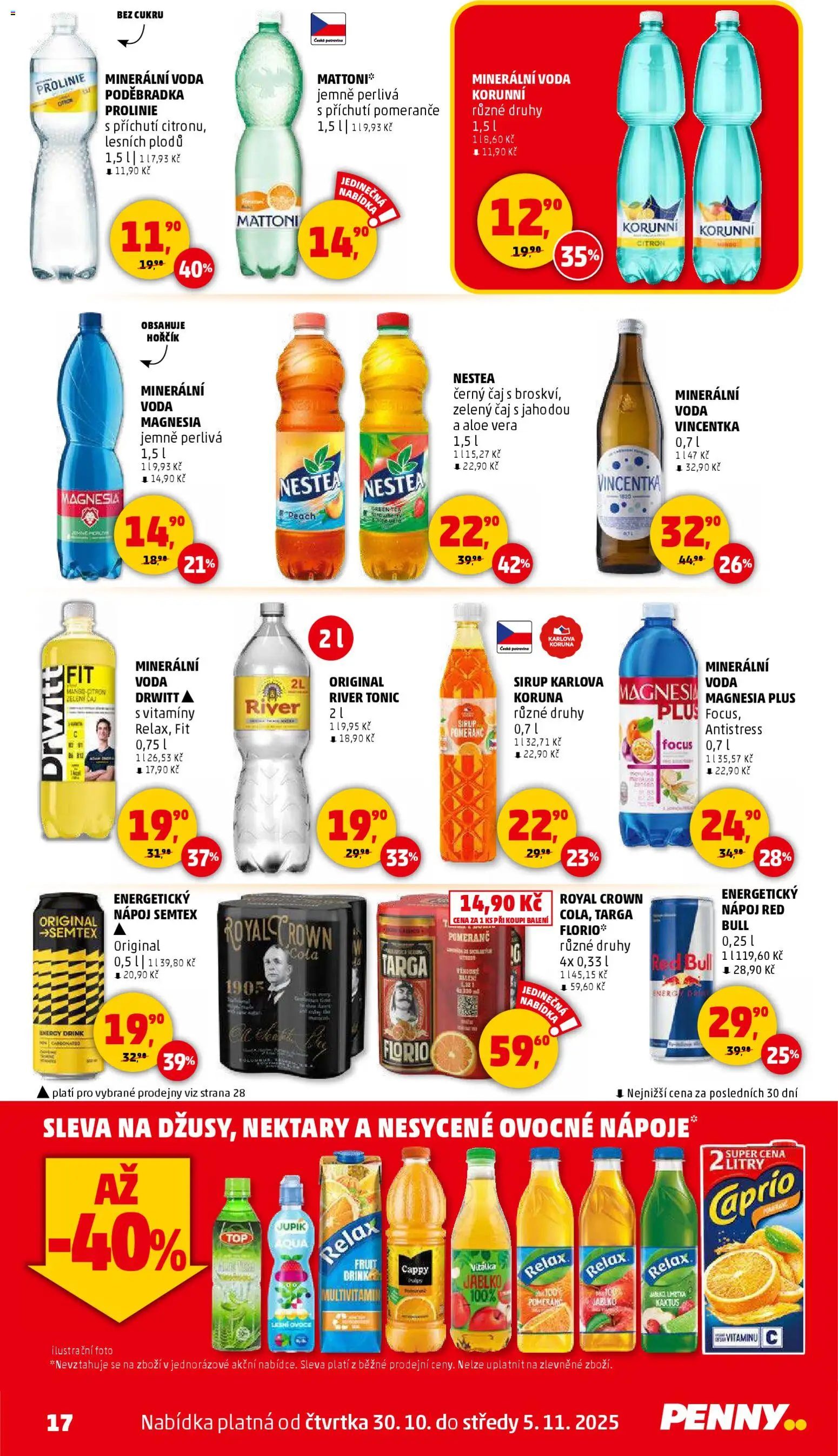 Penny Market leták - Čtvrtečník od 30.10.2025 | Strana: 17 | Produkty: Hořčík, Pomeranče, Vitamíny, Cola