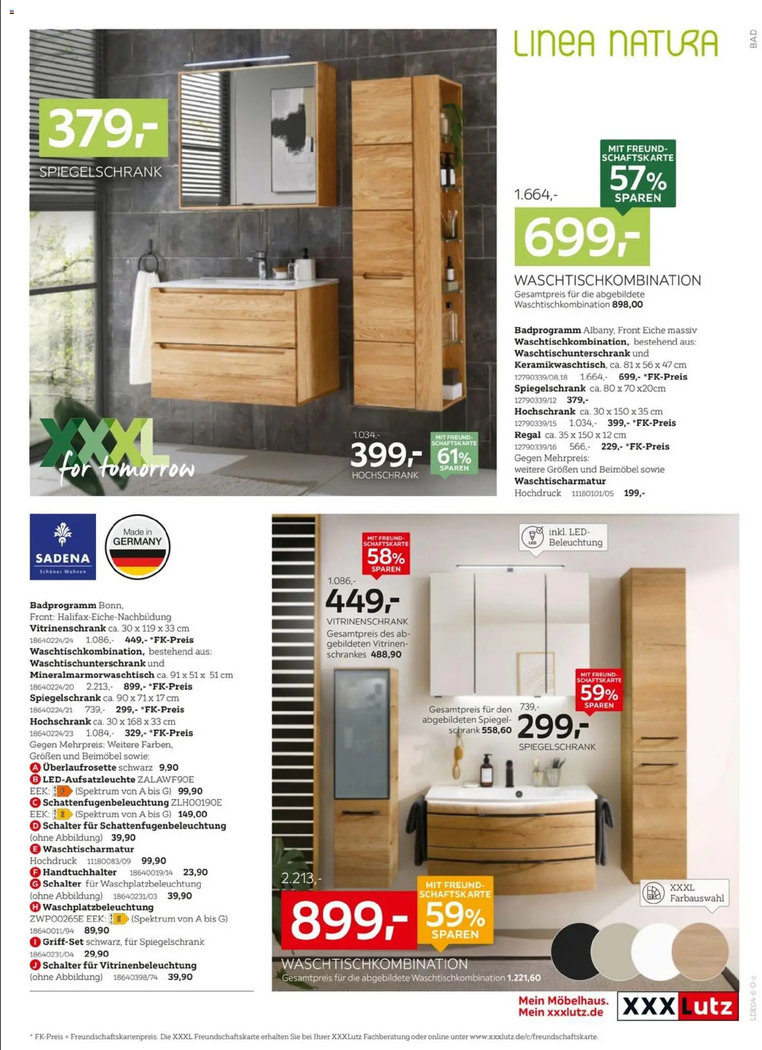 XXXLutz Nr. 1 beim Preis – gültig ab 04.04.2026 | Seite: 27 | Produkte: Vitrinenschrank, Spiegel, Handtuchhalter, Spiegelschrank