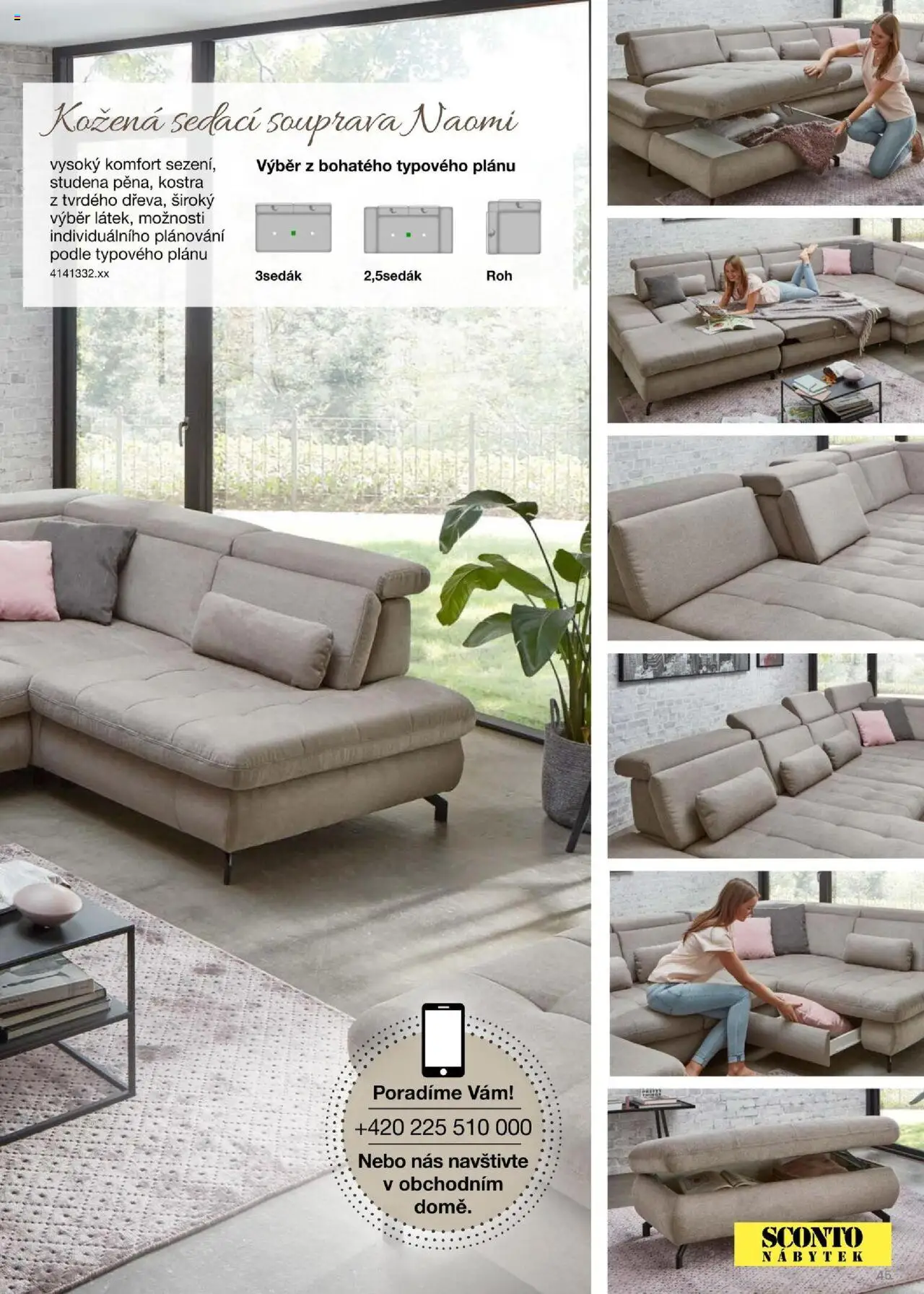 Sconto nábytek katalog - Sedací soupravy od 01.01.2025 | Strana: 45 | Produkty: Sedací souprava, Nábytek