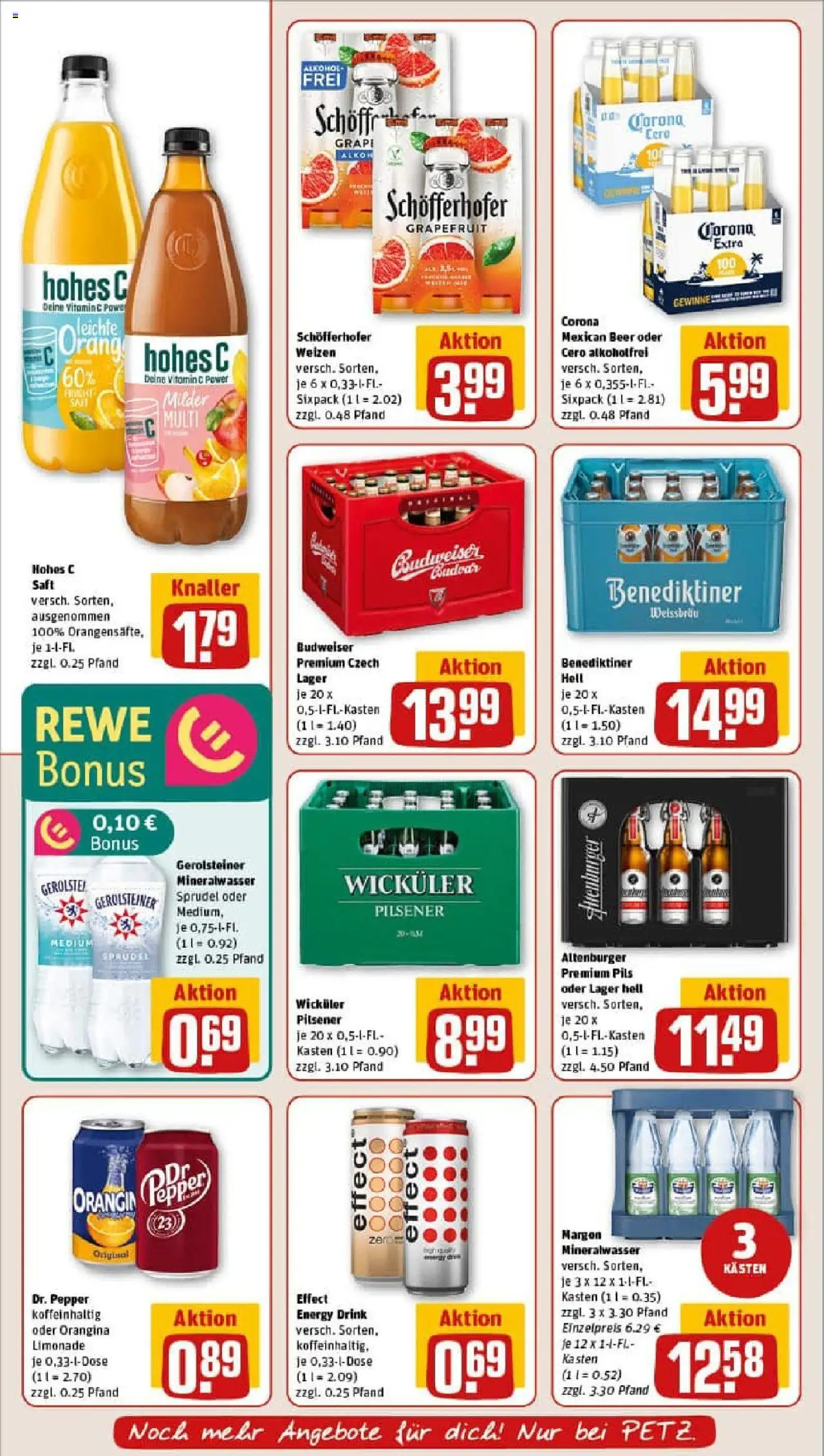Rewe prospekt Pulsnitz	 - gültig ab dem 06.07.2025 | Seite: 16 | Produkte: Benediktiner hell, Grapefruit, Hohes c, Gerolsteiner