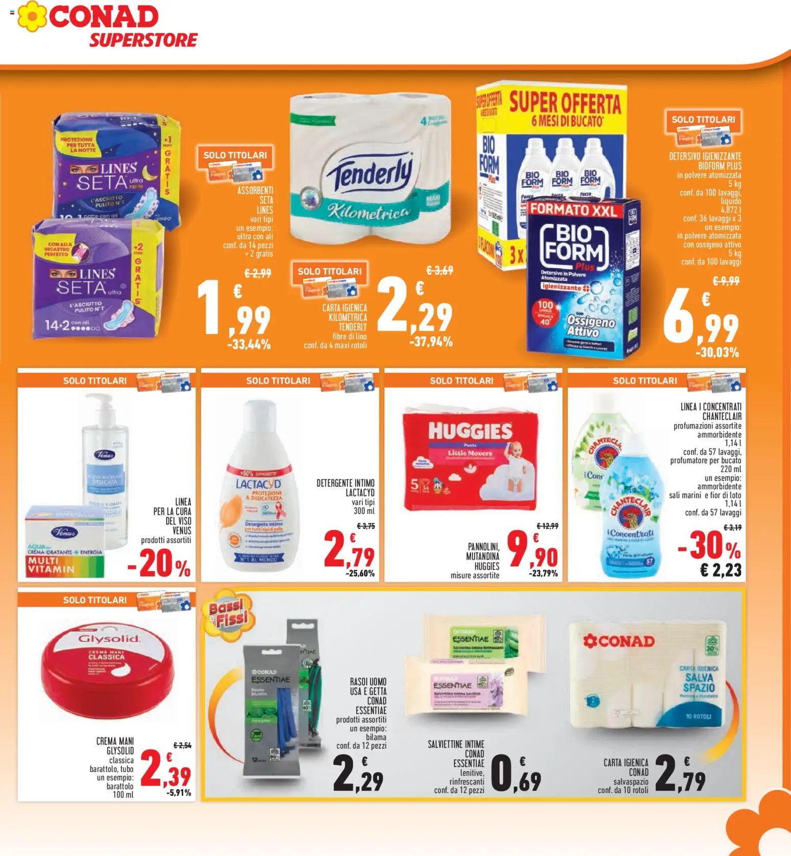 Volantino Conad del 07.01.2026 | Pagina: 25 | Prodotti: Carta igienica, Ammorbidente, Detergente, Tubo