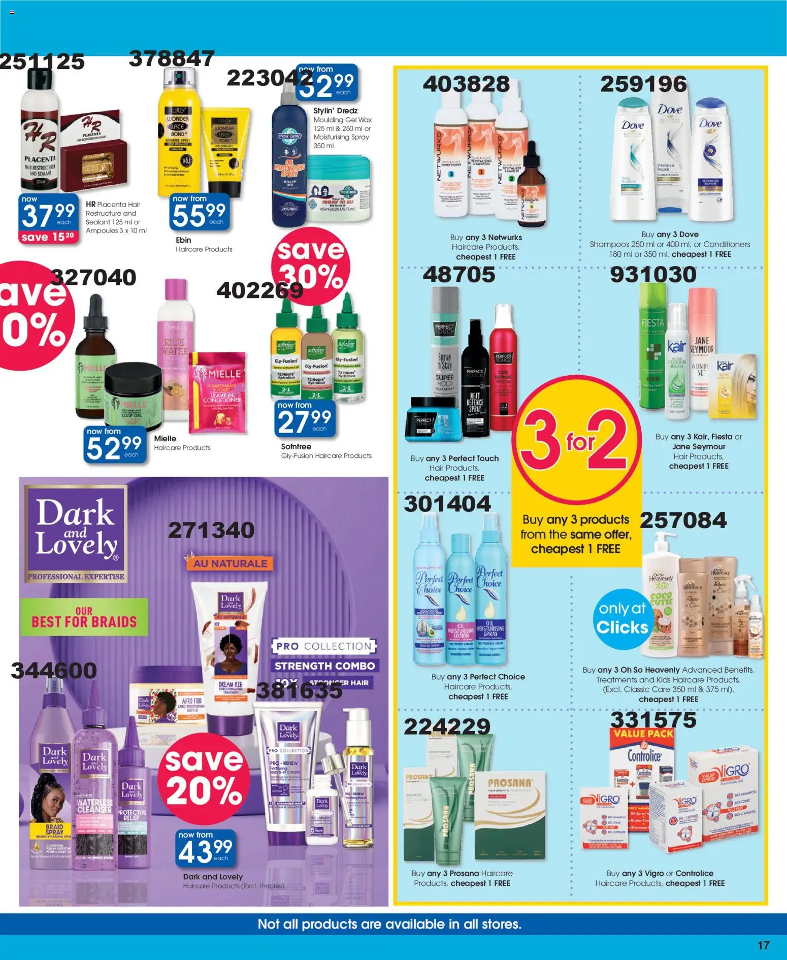 New Clicks catalogue – valid from 09.04.2026 | Page: 17 | Products: Mouse, Wax, Oil, Rice