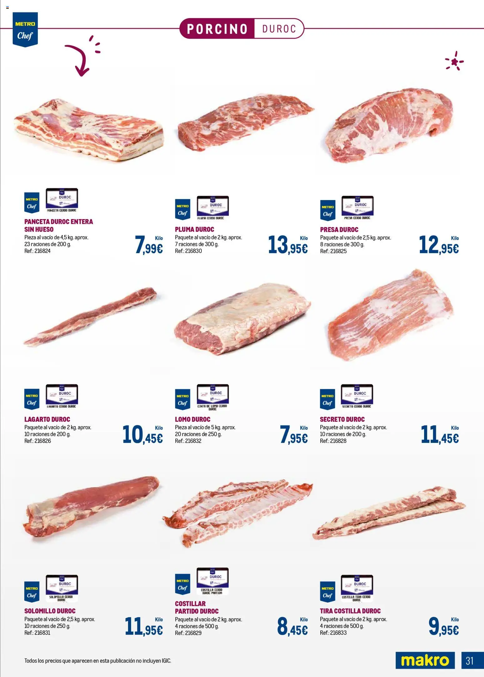 Makro - Expertos en carnes Canarias │ válido desde el 09.03.2026 | Página: 31 | Productos: Ηλεκτρικός φούρνος, Cerdo
