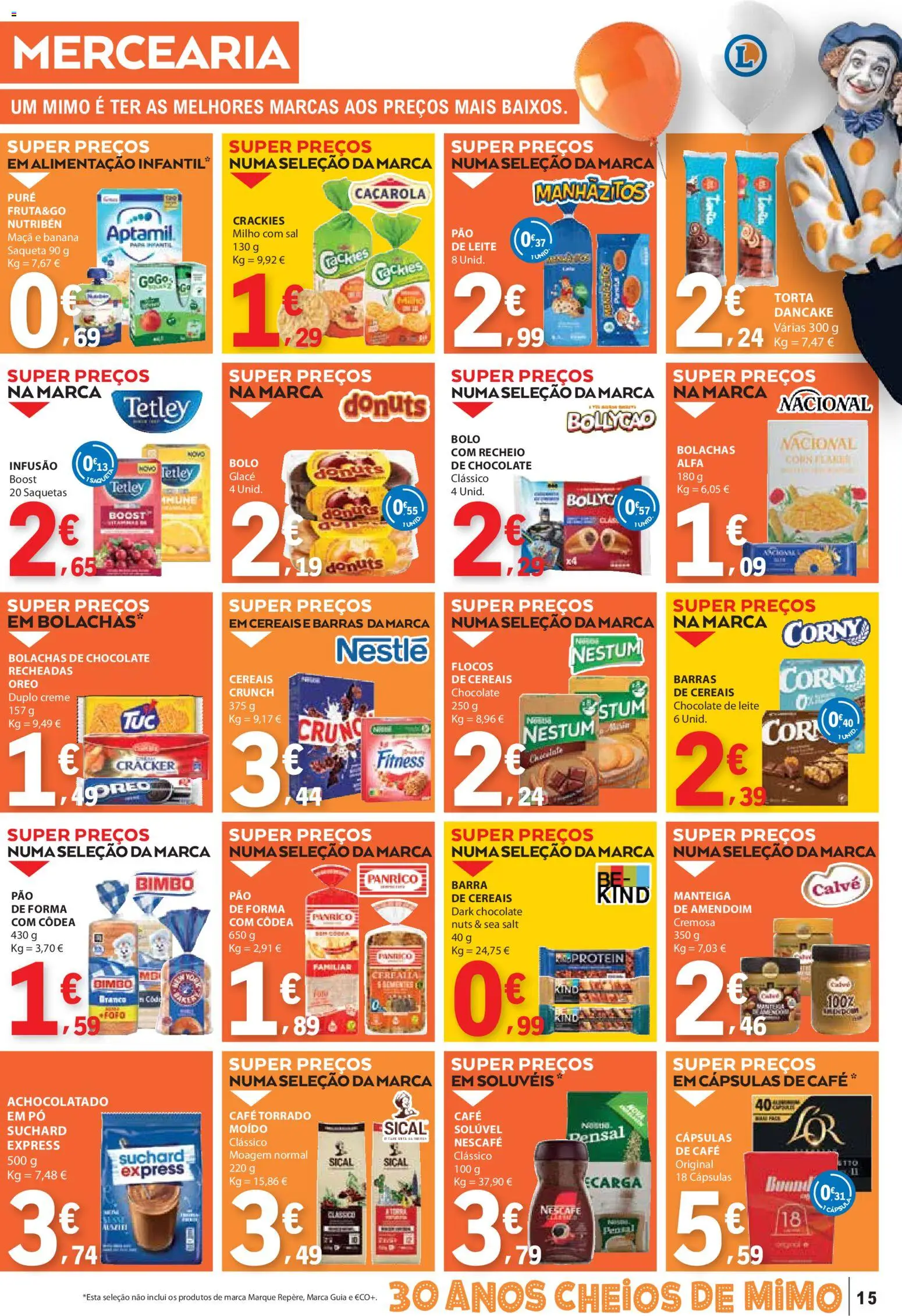 E.Leclerc folheto │ válido de 23.10.2025 | Página: 15 | Produtos: Banana, Pó, Café, Chocolate