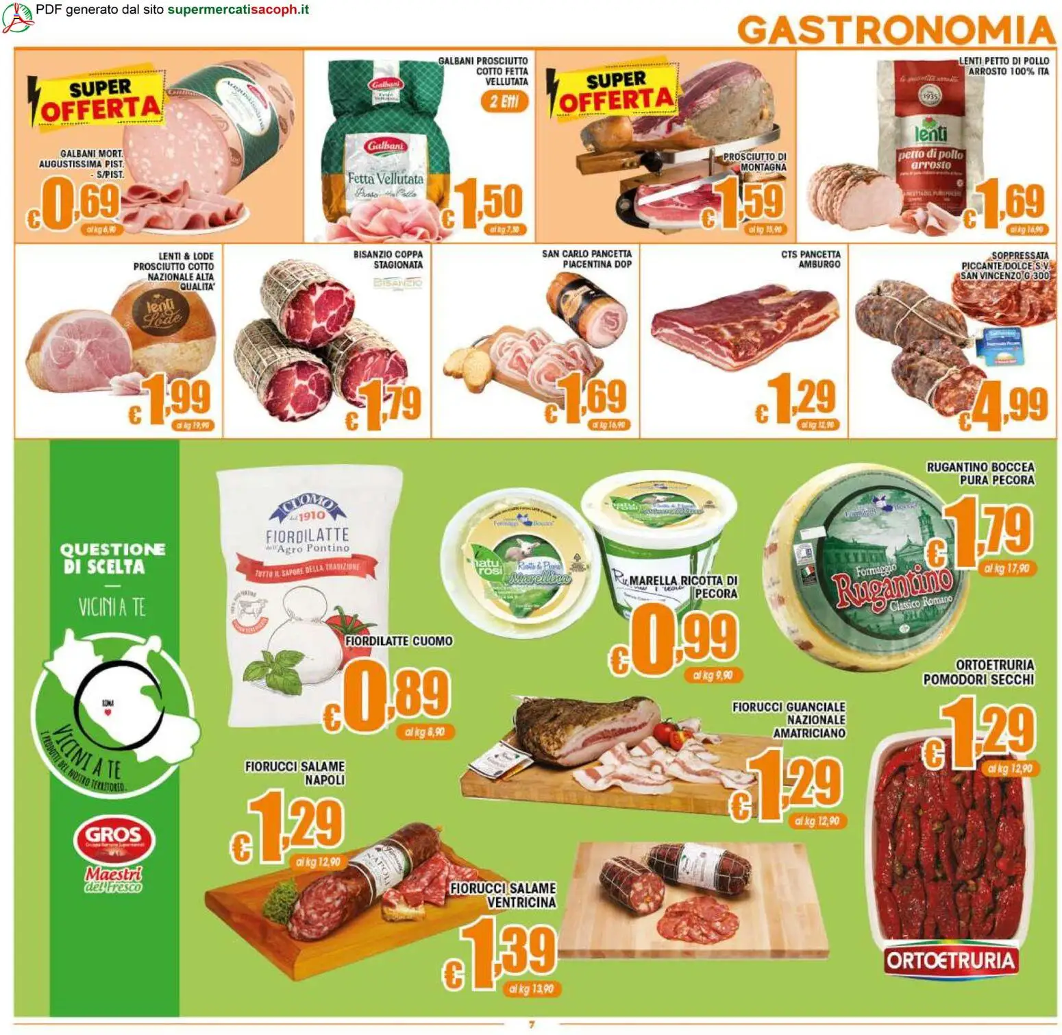 Volantino Sacoph del 07.04.2026 | Pagina: 7 | Prodotti: Petto di Pollo, Arrosto, Ricotta, Pomodori secchi