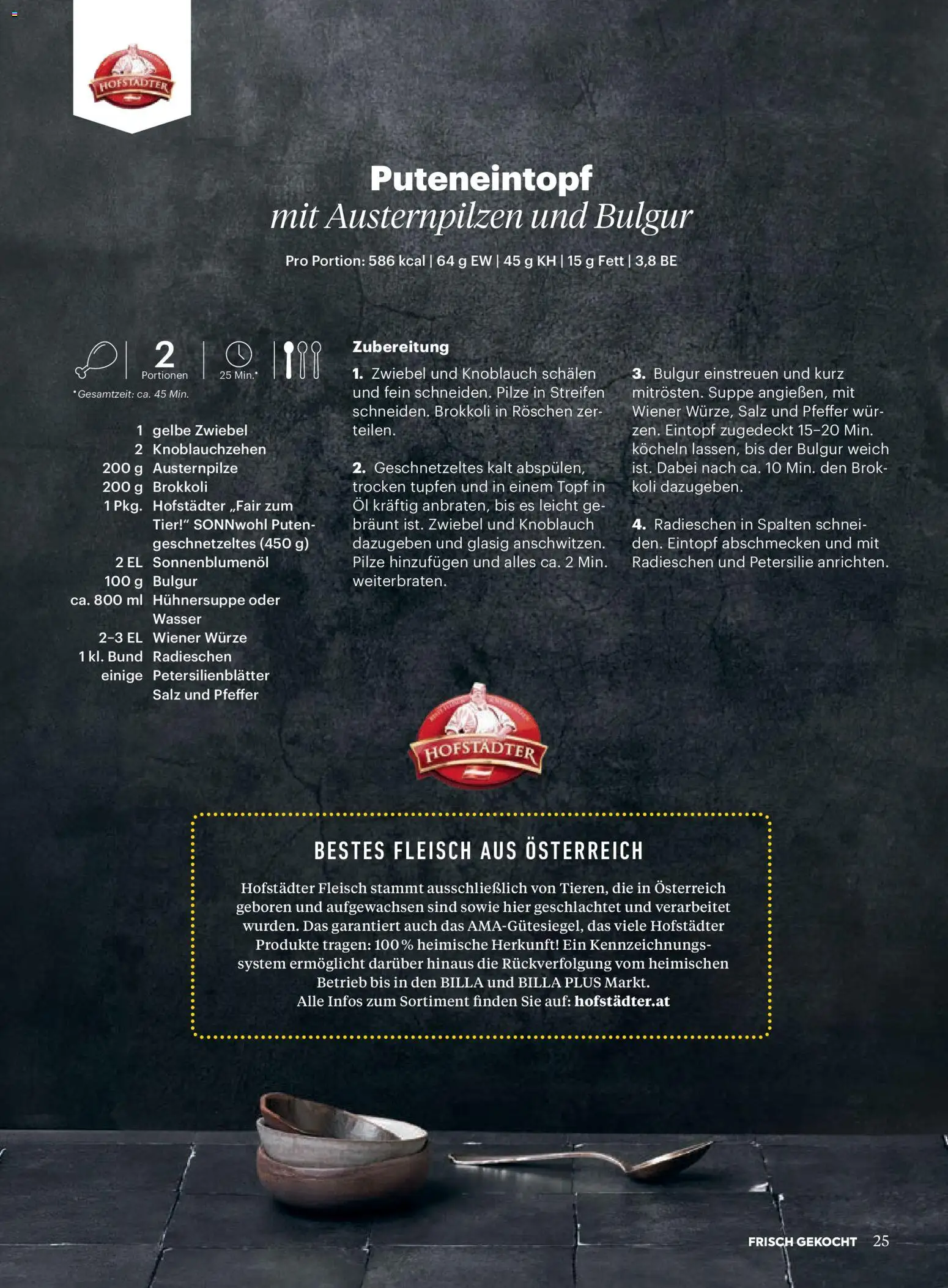 Billa  Frisch Gekocht gültig ab 01.01.2026 | Seite: 21 | Produkte: Wasser, Pfeffer, Knoblauch, Petersilie