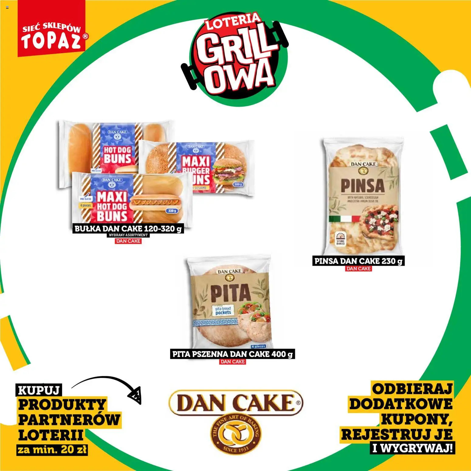 Topaz gazetka - Kupuj, Grilluj I Wygrywaj od 20.04.2026 | Strona: 8 | Produkty: Grill, Bułka, Pinsa, Pita