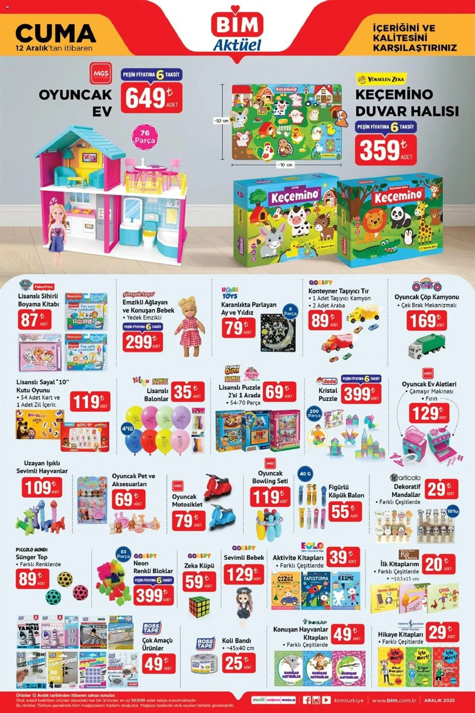 BİM Katalog Cuma - 12.12.2025 tarihinden itibaren geçerlidir | Sayfa: 4 | Ürünler: Kutu, Fırın