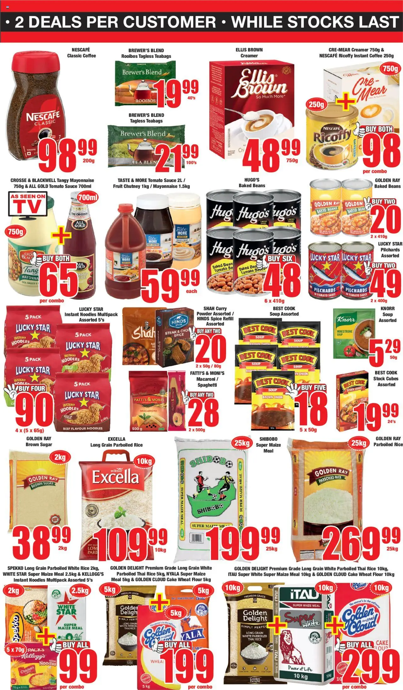 New Boxer catalogue – valid from 08.09.2025 | Page: 3 | Products: Baked beans, Maize meal, Coffee, Mayonnaise