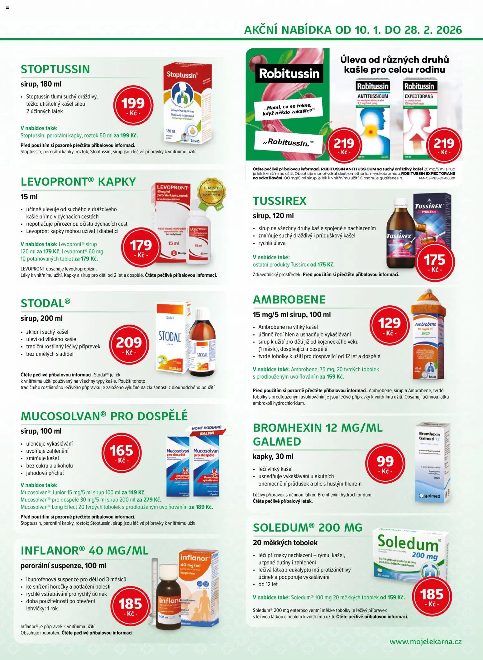 Moje lékárna leták od 10.01.2026 | Strana: 3 | Produkty: Tablet, Sirup