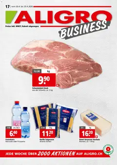 Aligro aktionen Business Schlieren, Gossau SG, Frauenfeld, Rapperswil-Jona, Sargans, Bern ab 20.04.2026 gültig