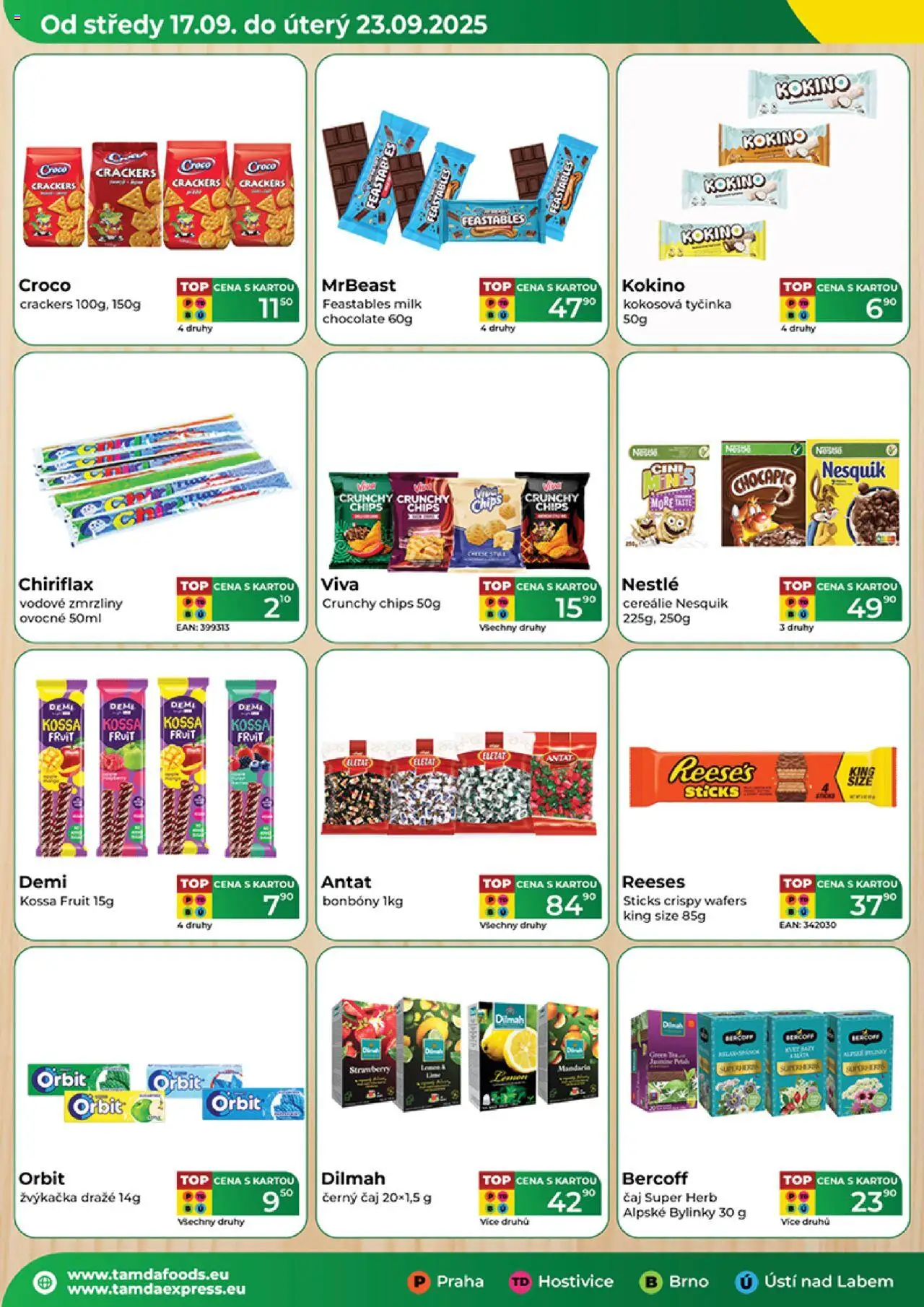 Tamda Foods leták od 17.09.2025 | Strana: 2 | Produkty: Zmrzliny, Bonbóny, Nesquik, Chocapic