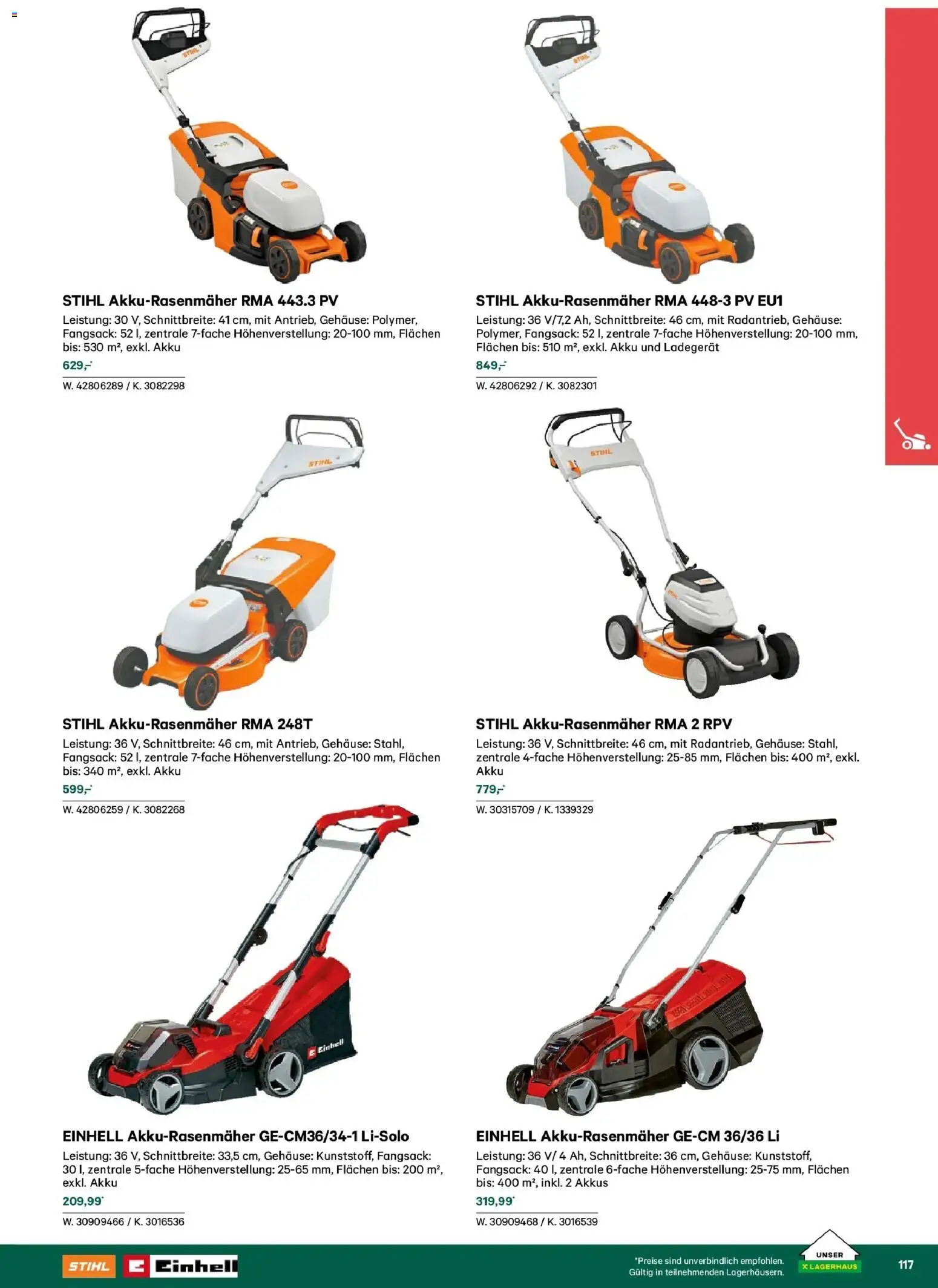 Lagerhaus Garten & Freizeit Katalog 2026 - Wien, Innsbruck gültig ab 01.03.2026 | Seite: 117