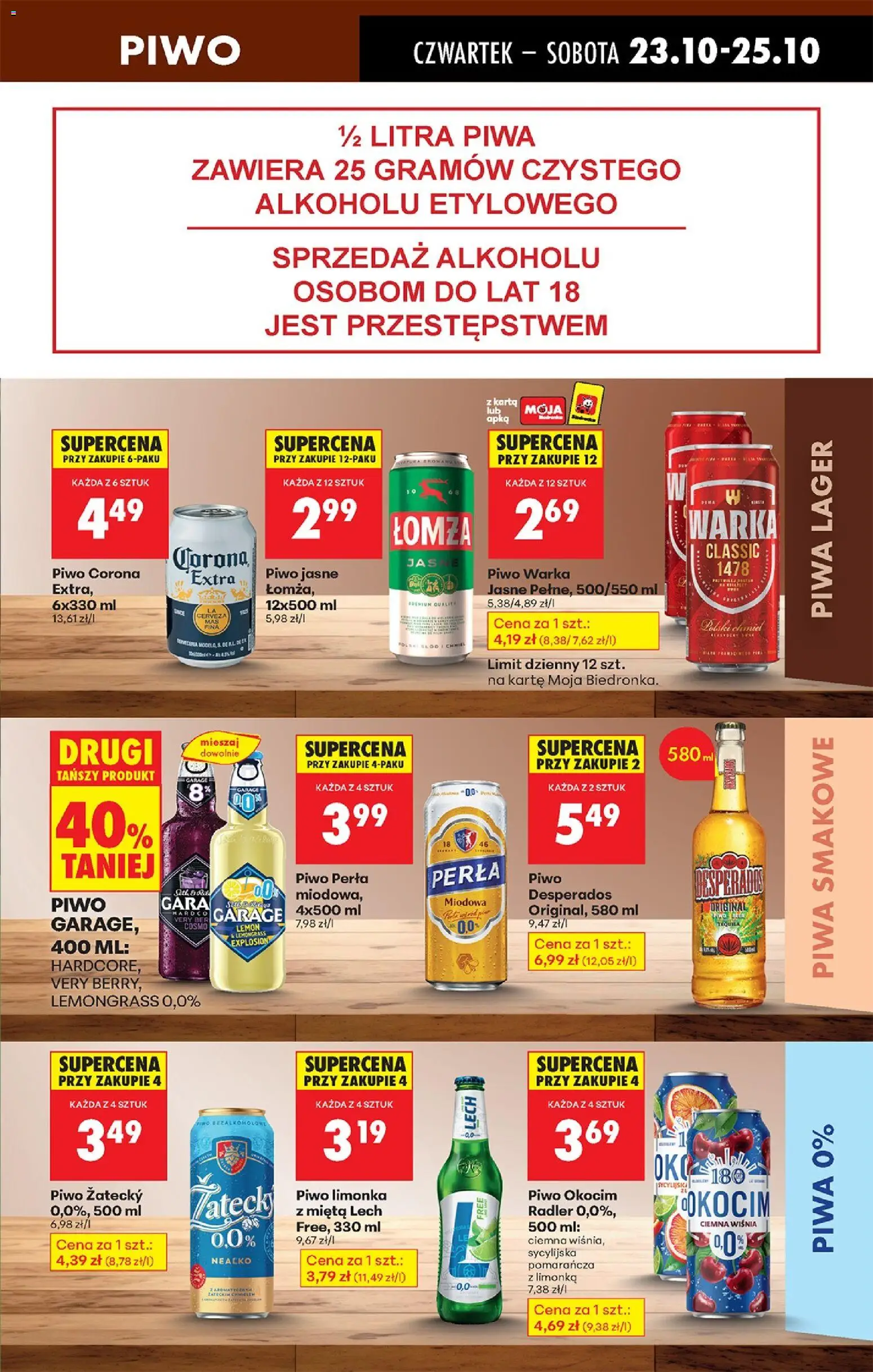 Biedronka gazetka - Oferta w tym tygodniu od 23.10.2025 | Strona: 79 | Produkty: Karta, Limonka, Piwo Desperados, Piwo Warka