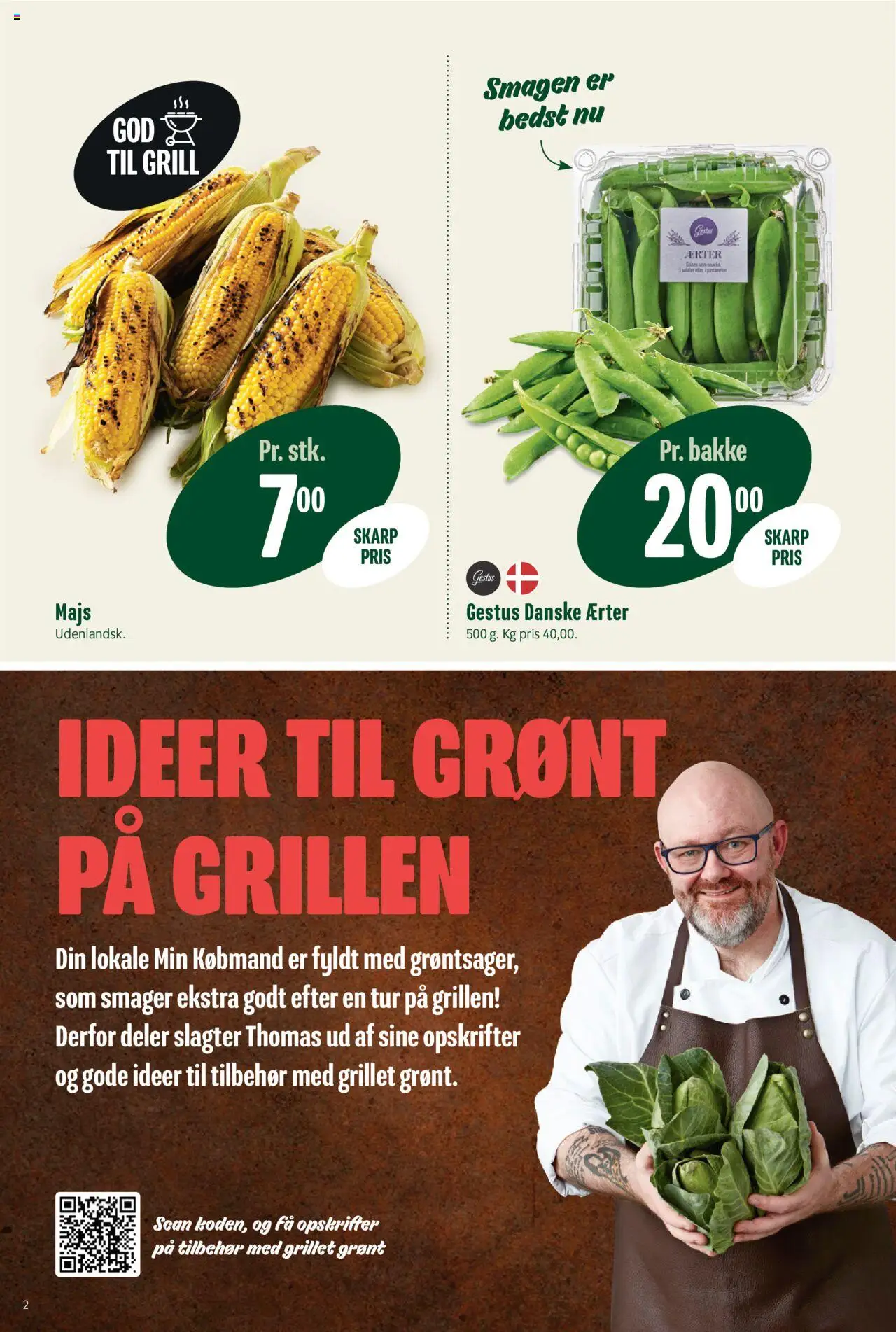 Min Købmand Tilbudsavis gyldig fra 04.07.2025 | Side: 2 | Produkter: Majs, Ærter, Søm, Grill