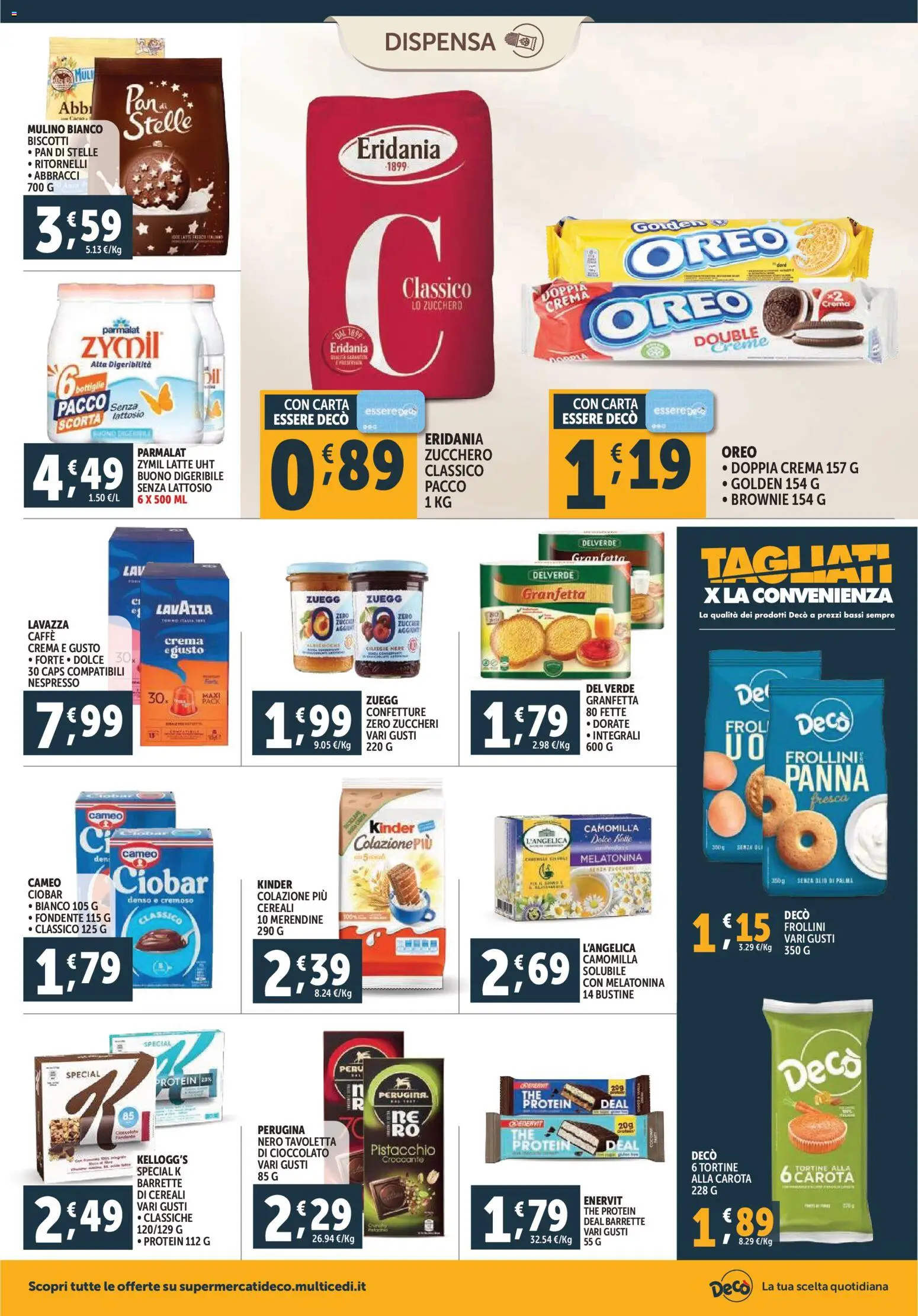 Volantino Decò del 07.11.2025 | Pagina: 10 | Prodotti: Cereali, Carota, Panna, Biscotti