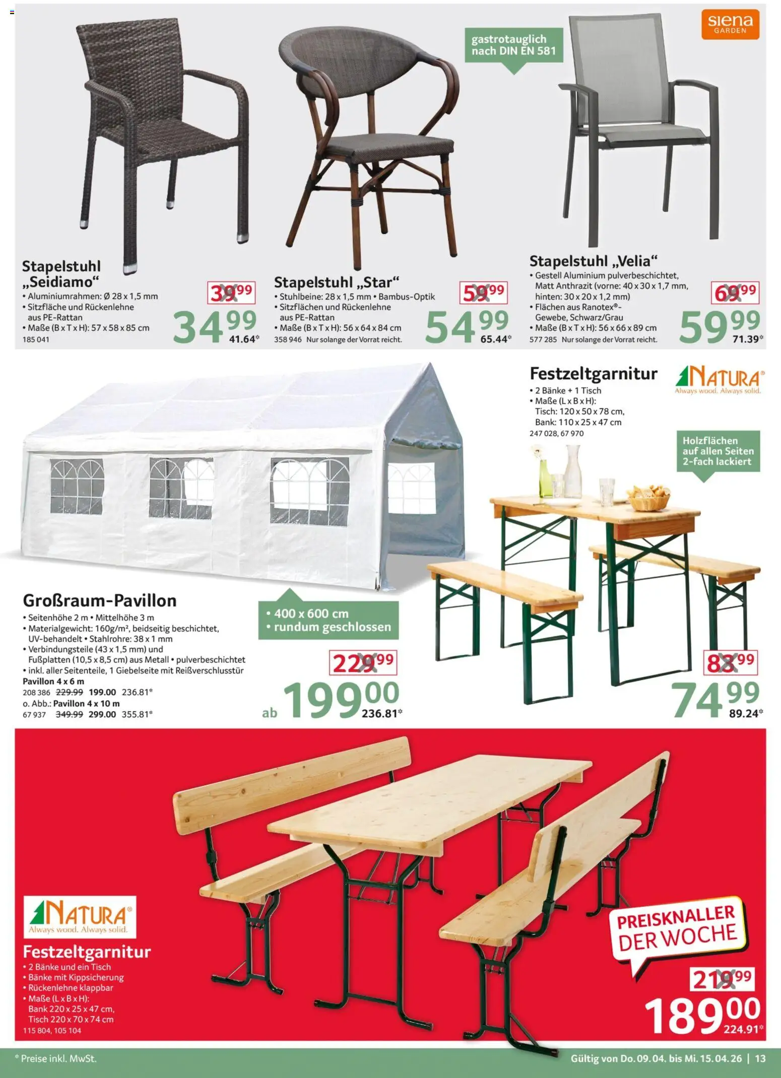 Selgros Non Food – gültig ab 09.04.2026 | Seite: 13 | Produkte: Tisch