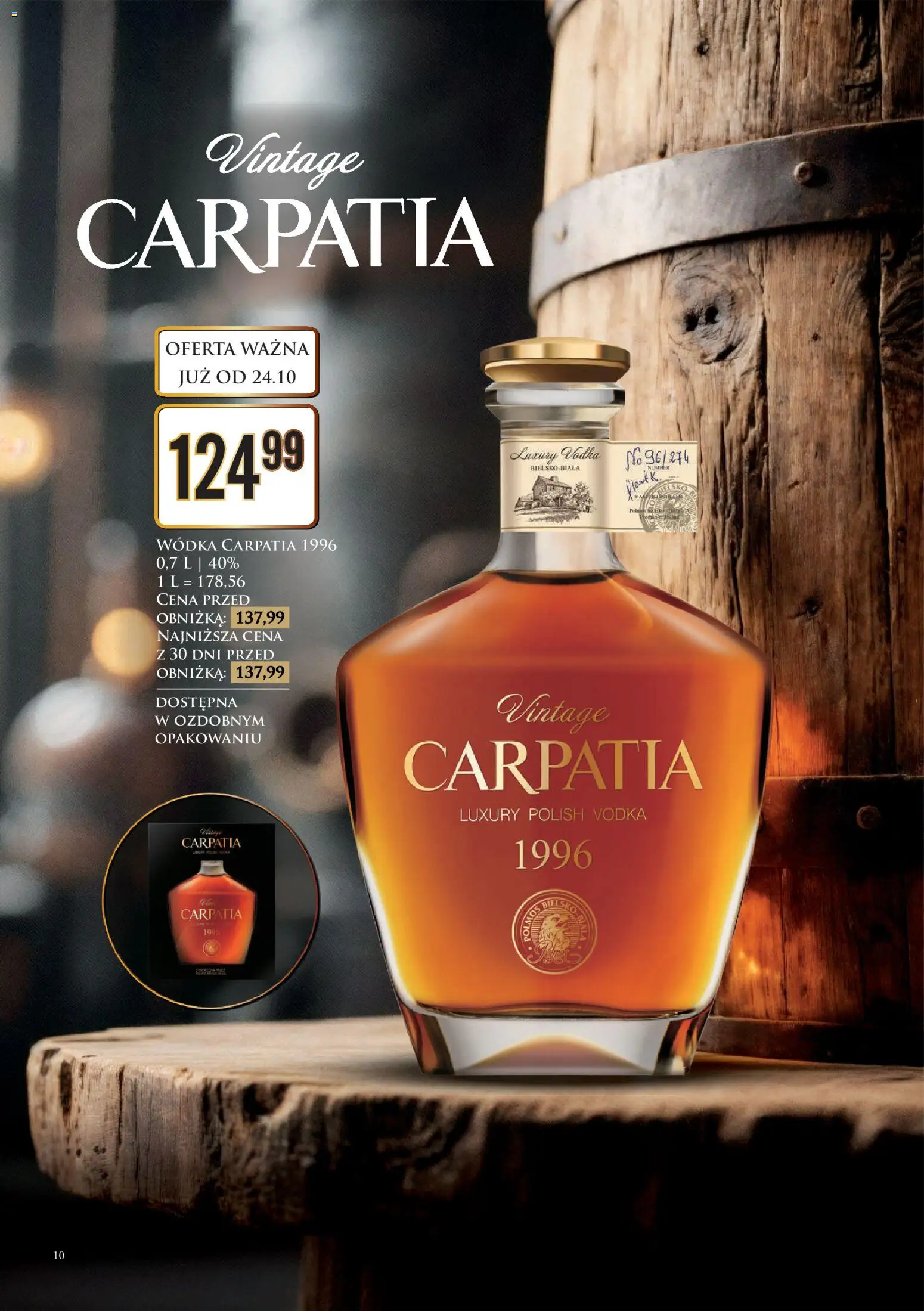 Dino Gazetka alkoholowa od 24.10.2025 | Strona: 10 | Produkty: Vodka, Wódka, Wódka carpatia