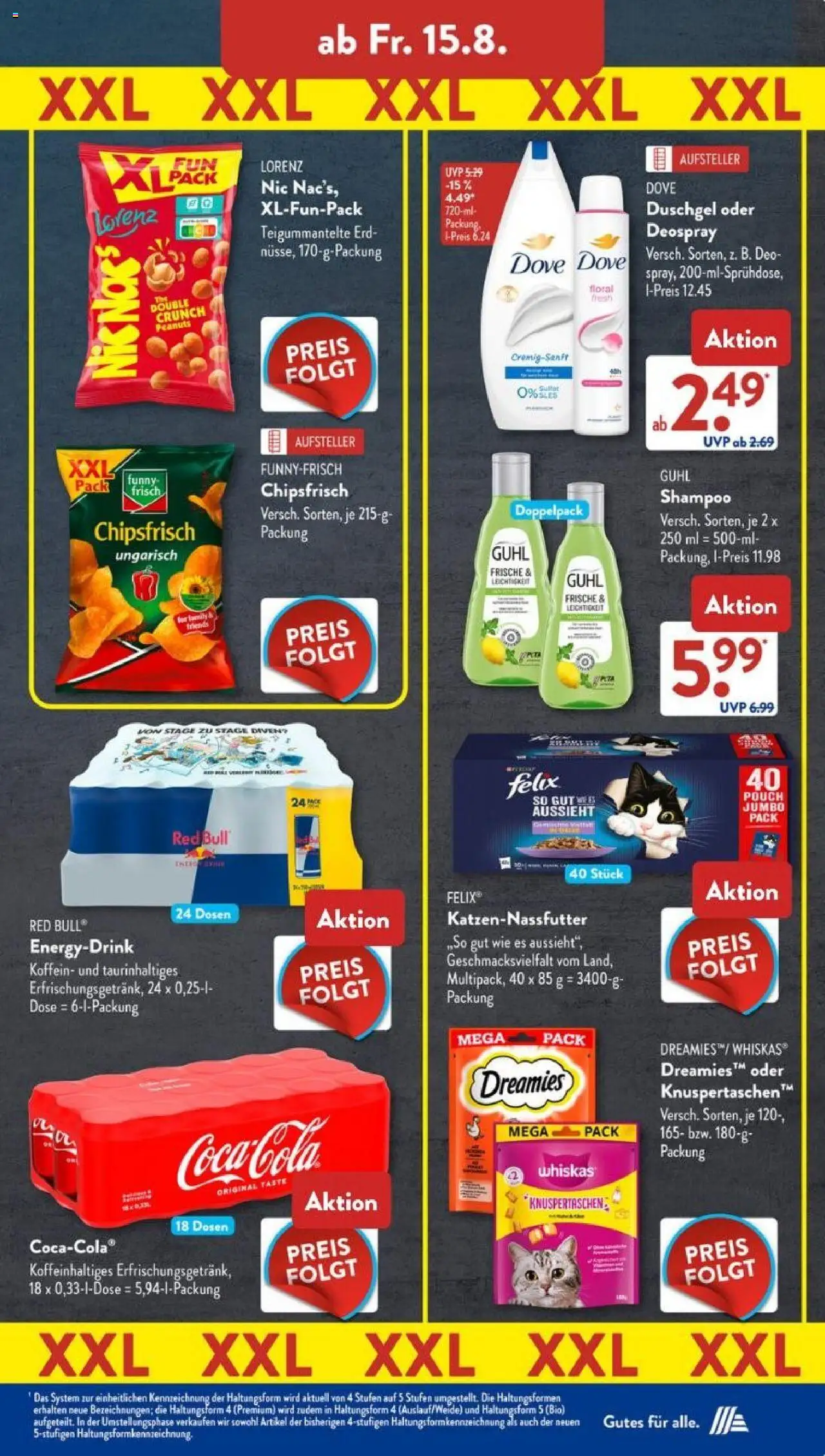 Aldi Süd Prospekt 	 - gültig ab dem 11.08.2025 | Seite: 17 | Produkte: Funny frisch, Shampoo, Duschgel, Deospray