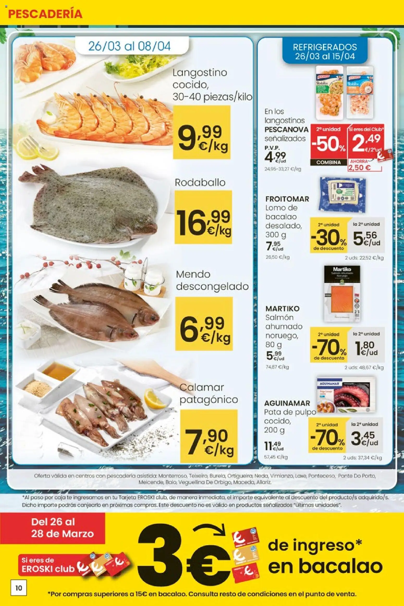 Eroski - Quieres ahorrar conmigo │ válido desde el 26.03.2026 | Página: 10 | Productos: Té, Caja, Langostino