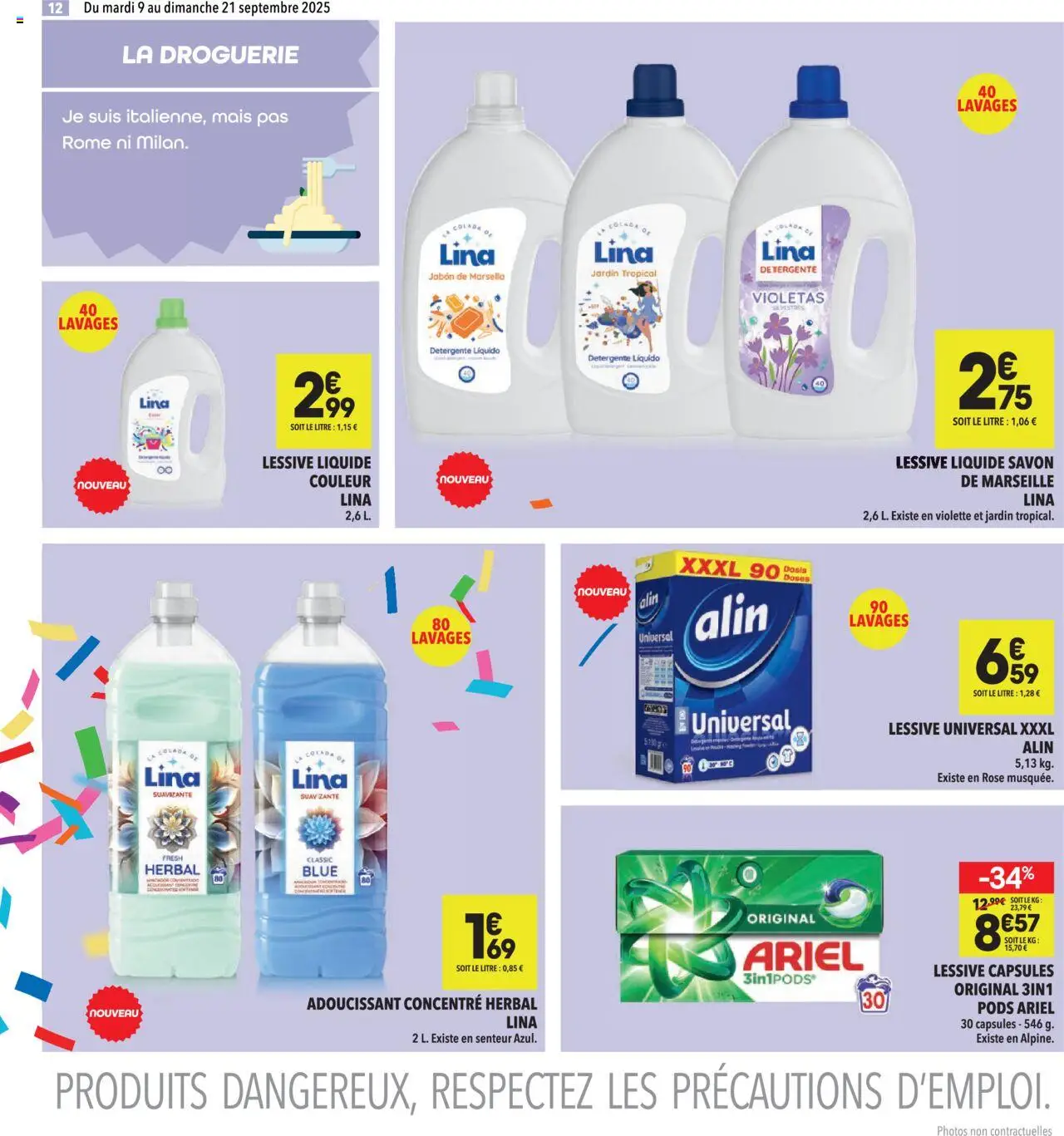 | Page: 12 | Produits: Ariel, Mais, Lessive Liquide, Lessive