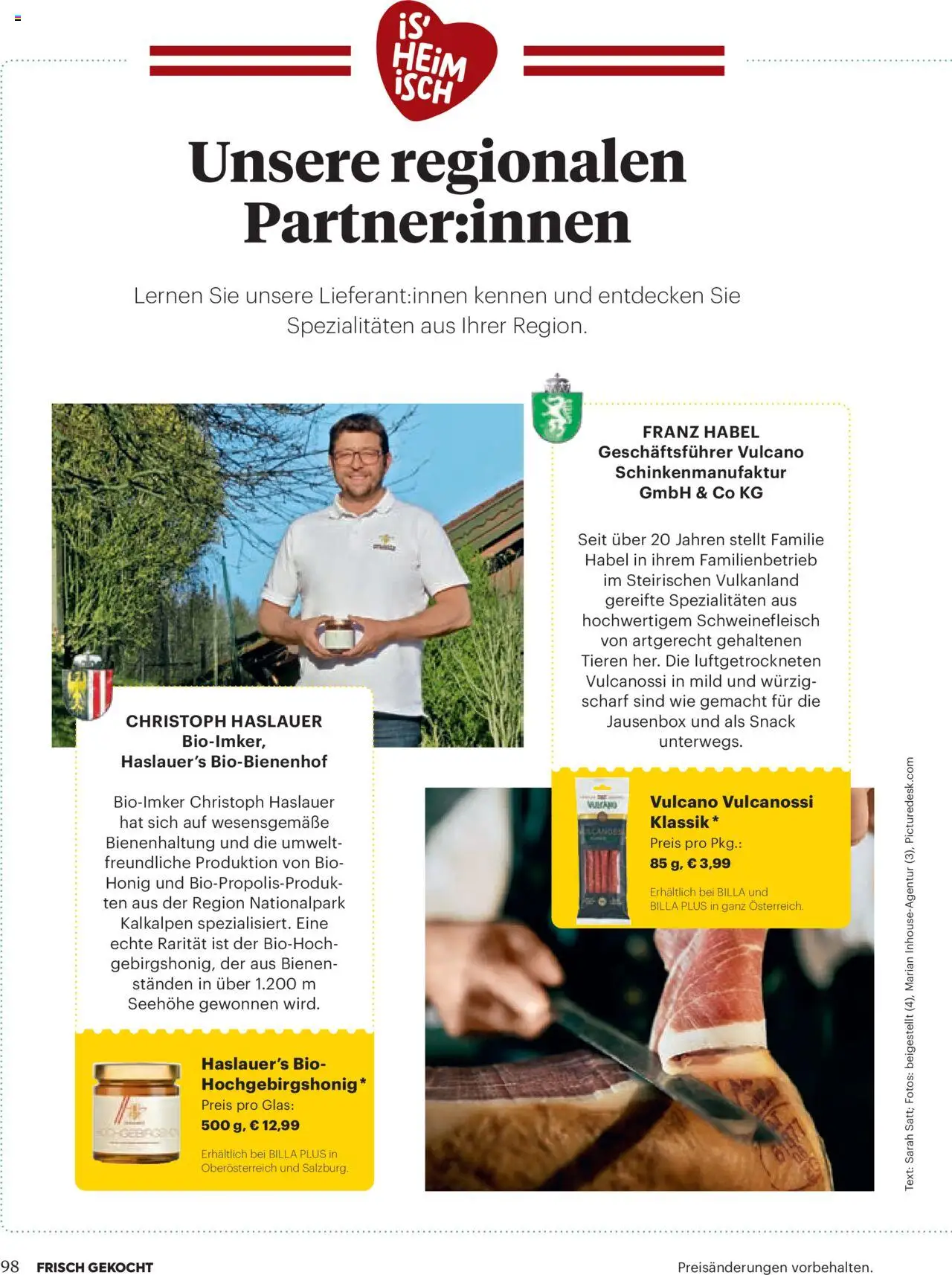 Billa Frisch Gekocht gültig ab 01.09.2025 | Seite: 96 | Produkte: Schweinefleisch