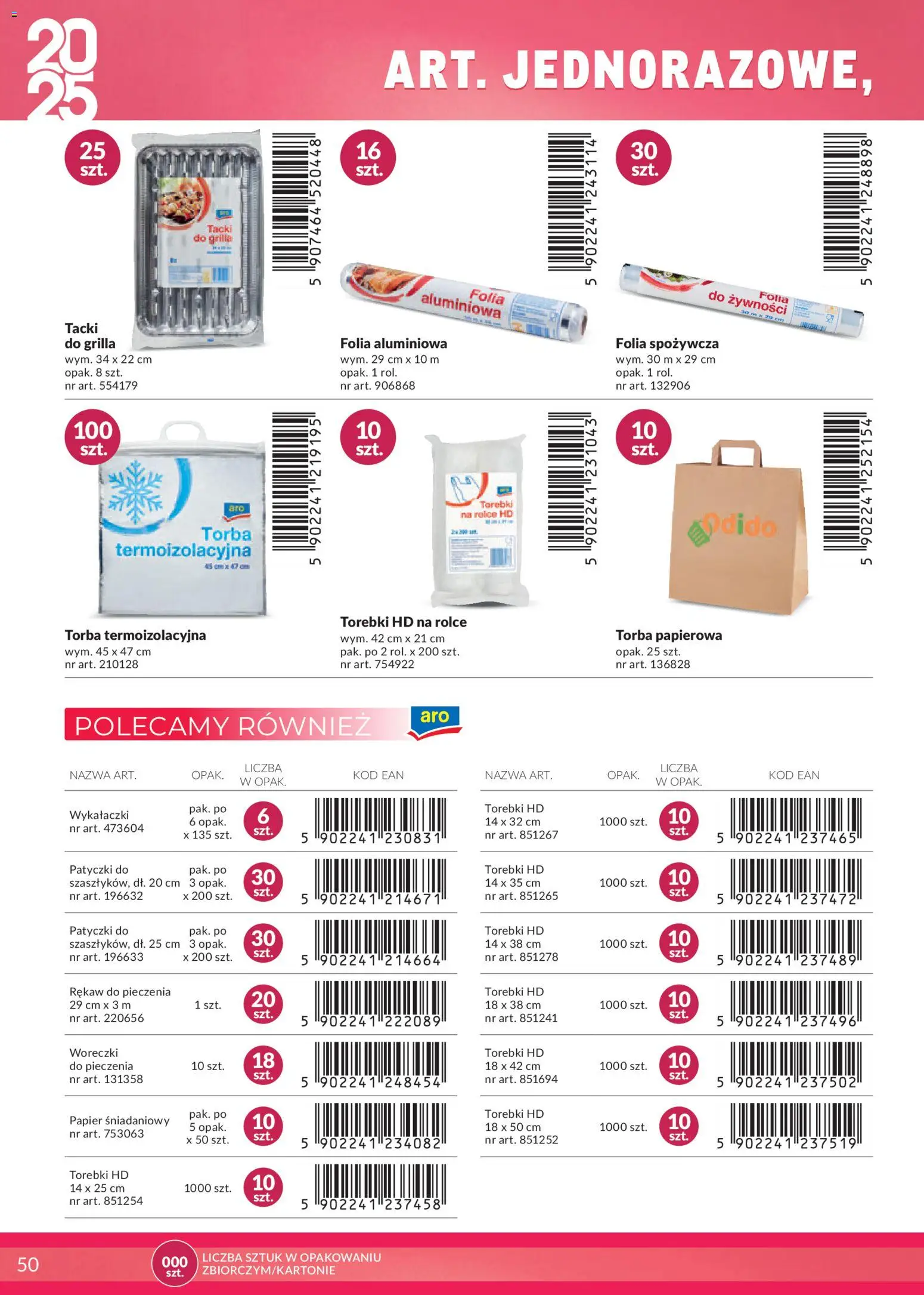 Makro Gazetka - Katalog marki własne dla Twojego sklepu od 28.04.2025 | Strona: 50 | Produkty: Folia spożywcza, Torba, Sandwich, Torebki