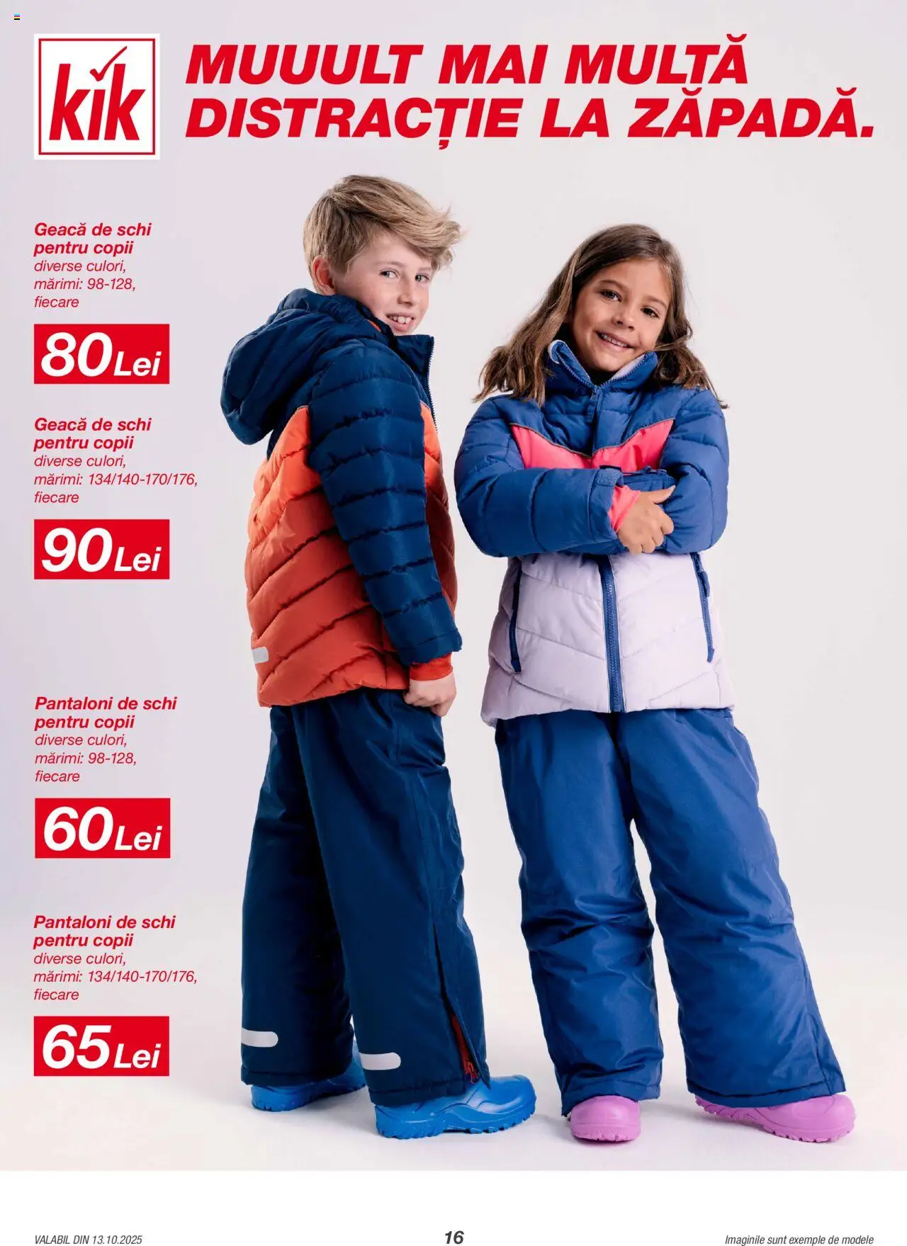 Noul catalog Kik – valabil de la 13.10.2025 | Pagină: 16 | Produse: Geacă, Pantaloni