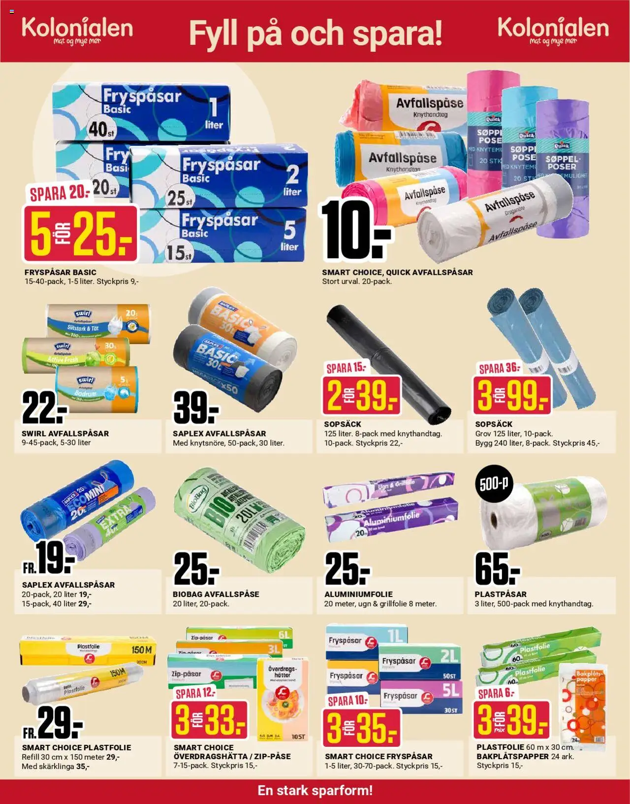 ÖoB reklamblad aktuell från 23.06.2025 | Sida: 8 | Produkter: Avfallspåsar, Bakplåtspapper, Grillfolie, Papper