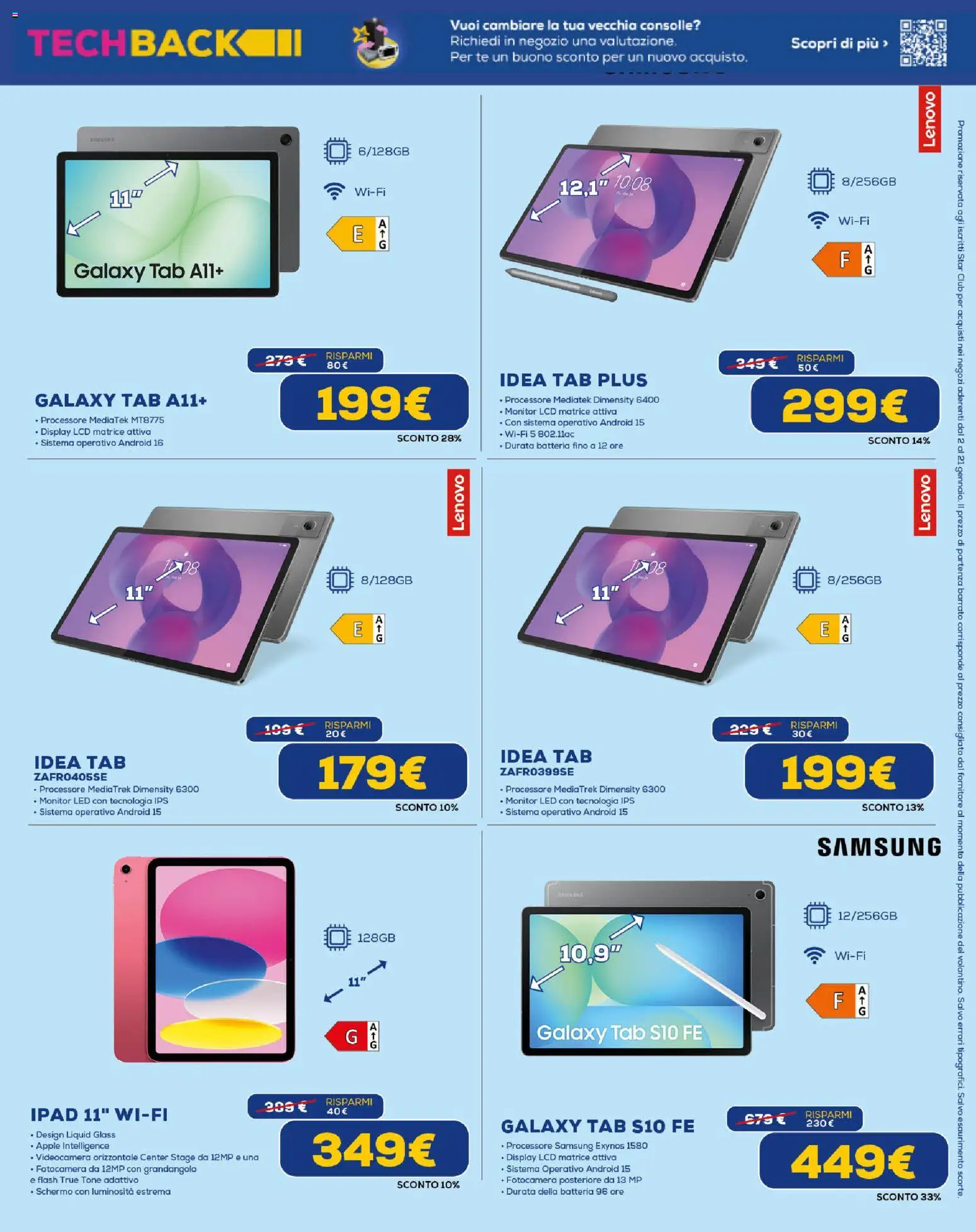 Volantino Euronics del 02.01.2026 | Pagina: 11 | Prodotti: Fotocamera, Ipad, Batteria, Samsung