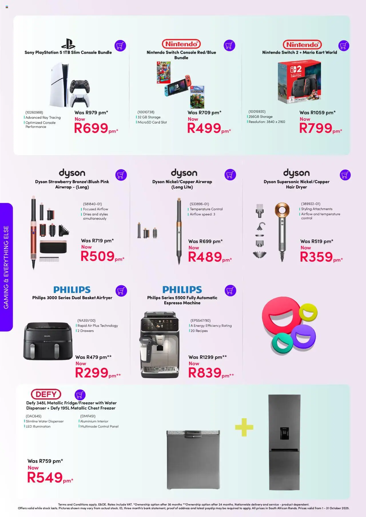 New Teljoy catalogue – valid from 01.10.2025 | Page: 8 | Products: Playstation, Hair dryer, Basket, Water