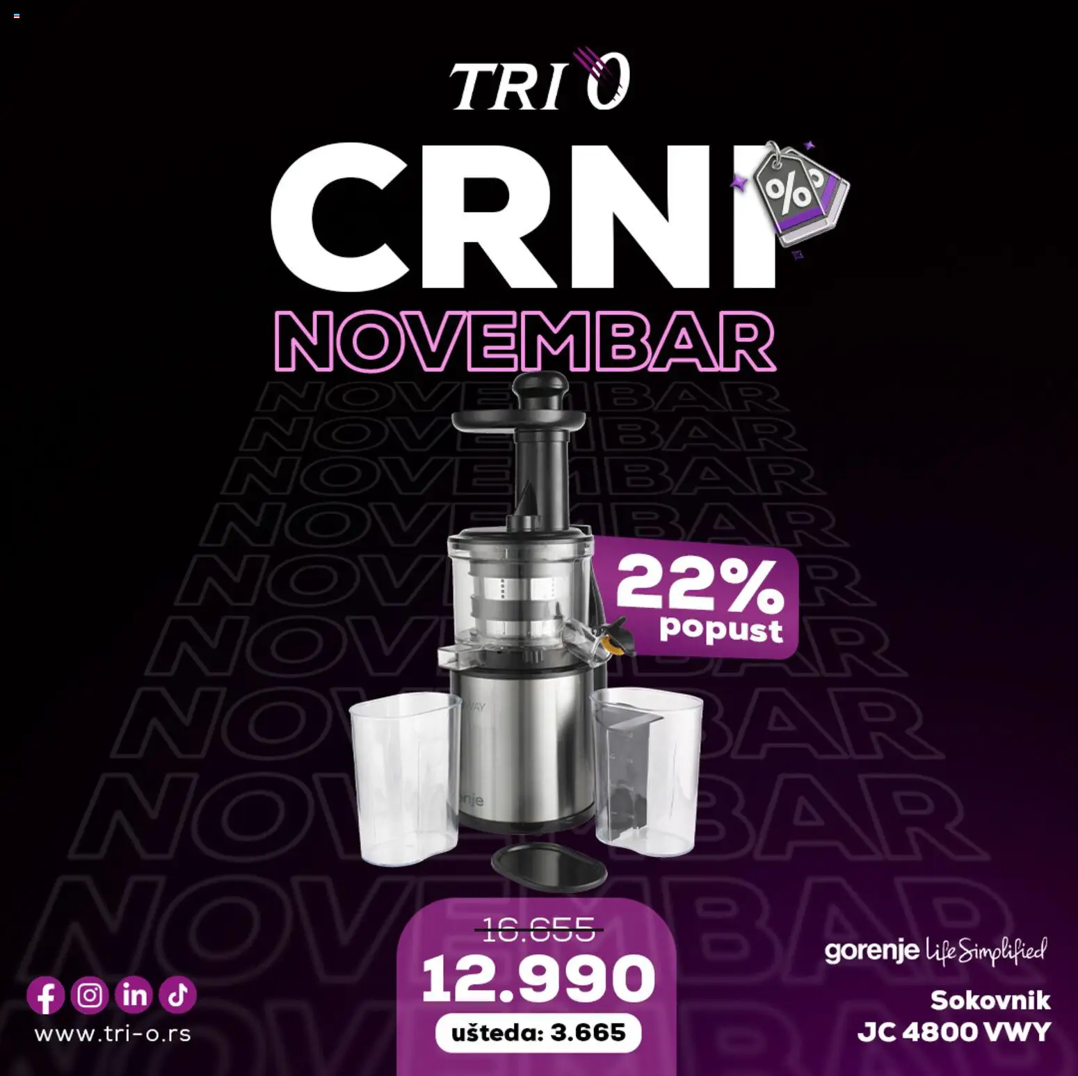 Tri O katalog - važi od 01.11.2025 | Strana: 8 | Proizvode: Sokovnik