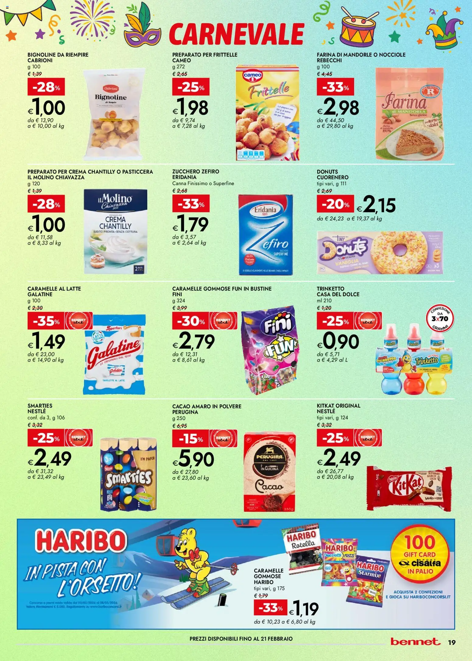 Volantino bennet del 29.01.2026 | Pagina: 19 | Prodotti: Crema, Caramelle, Zucchero, Latte