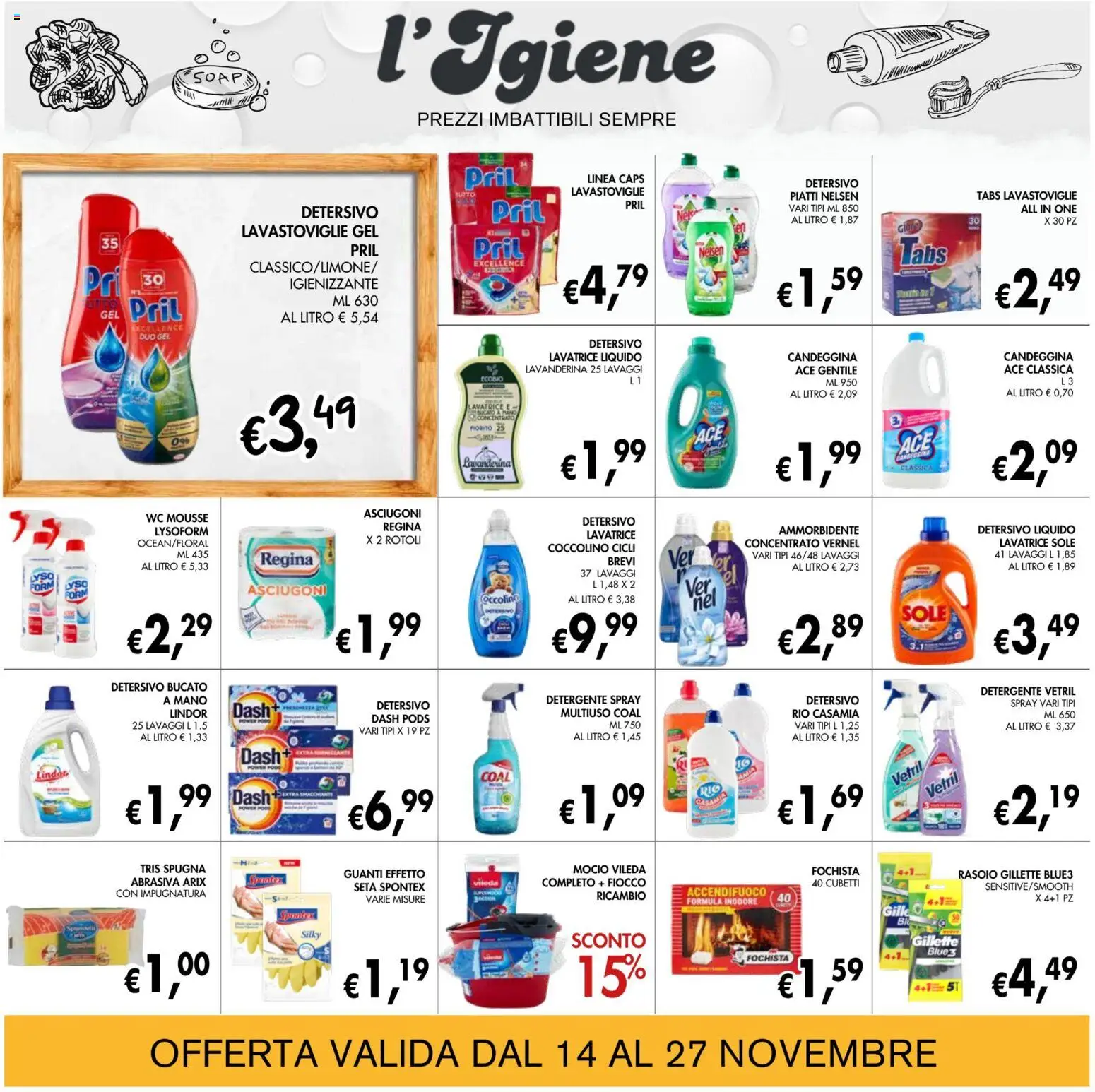 Volantino Coal del 14.11.2025 | Pagina: 22 | Prodotti: Rasoio, Ammorbidente, Guanti, Lavastoviglie