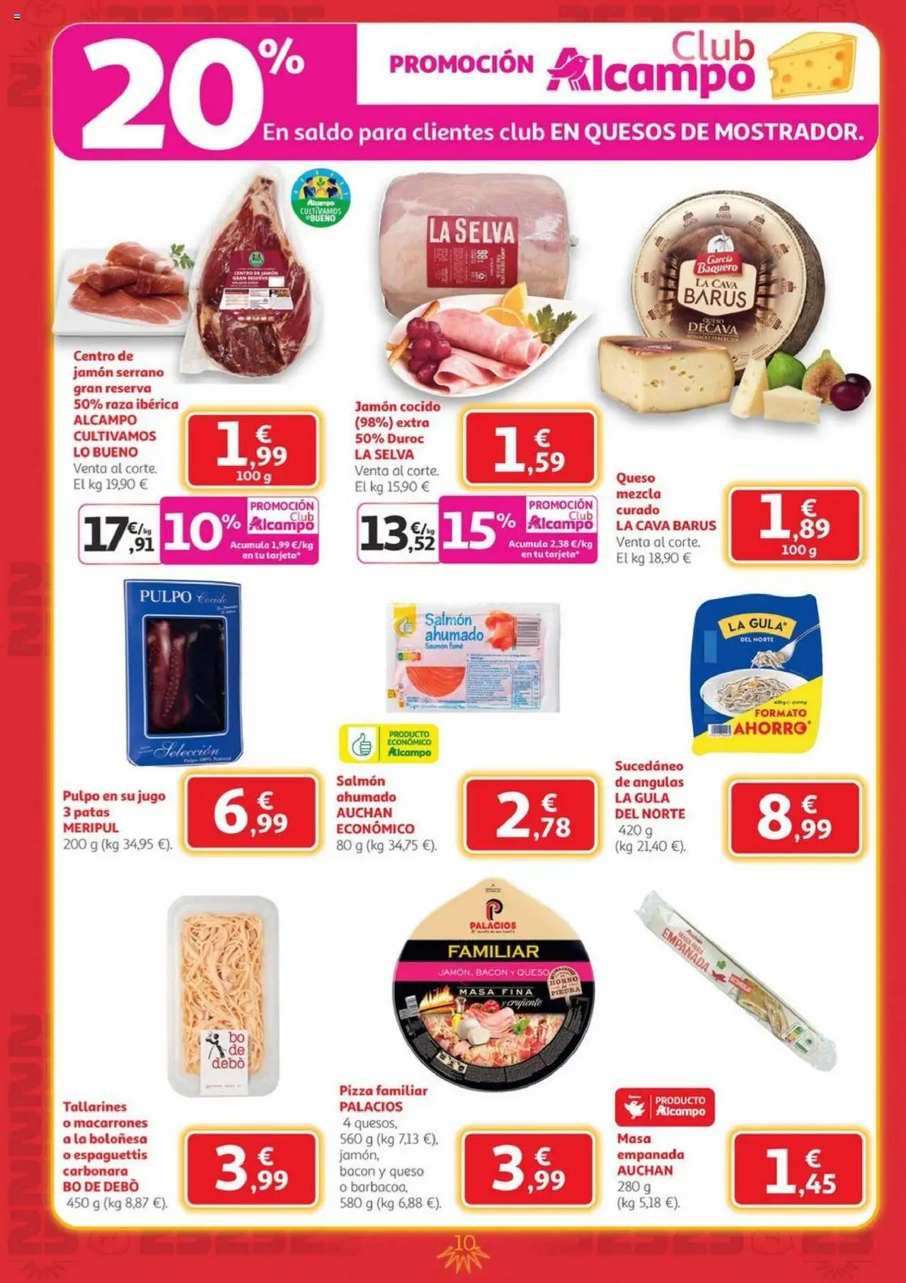 Alcampo - Canarias │ válido desde el 09.10.2025 | Página: 10 | Productos: Jamón, Jamón cocido, Jugo, Horno