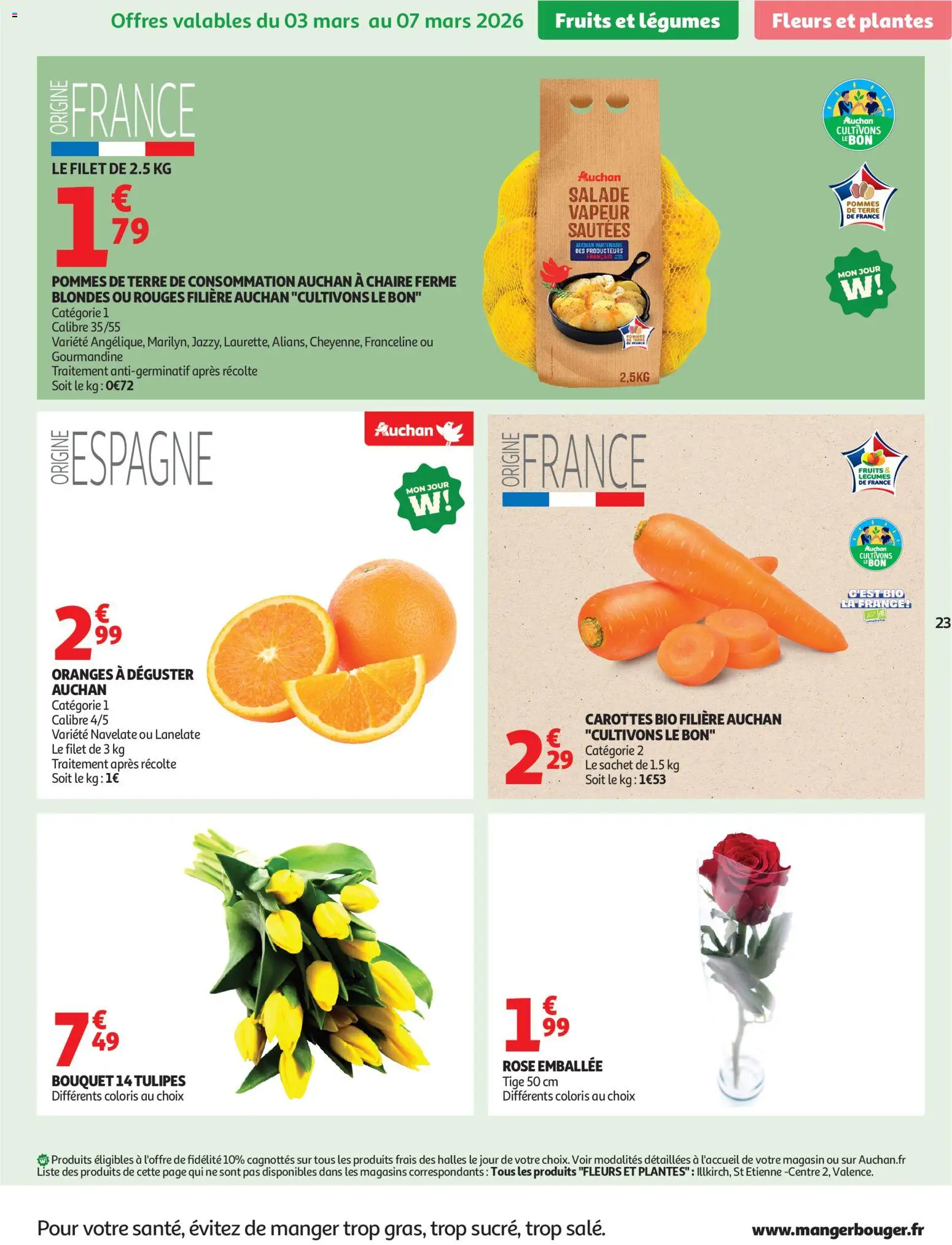 {H1} | Page: 23 | Produits: Salade, Plantes, Fleurs et plantes, Pommes de terre