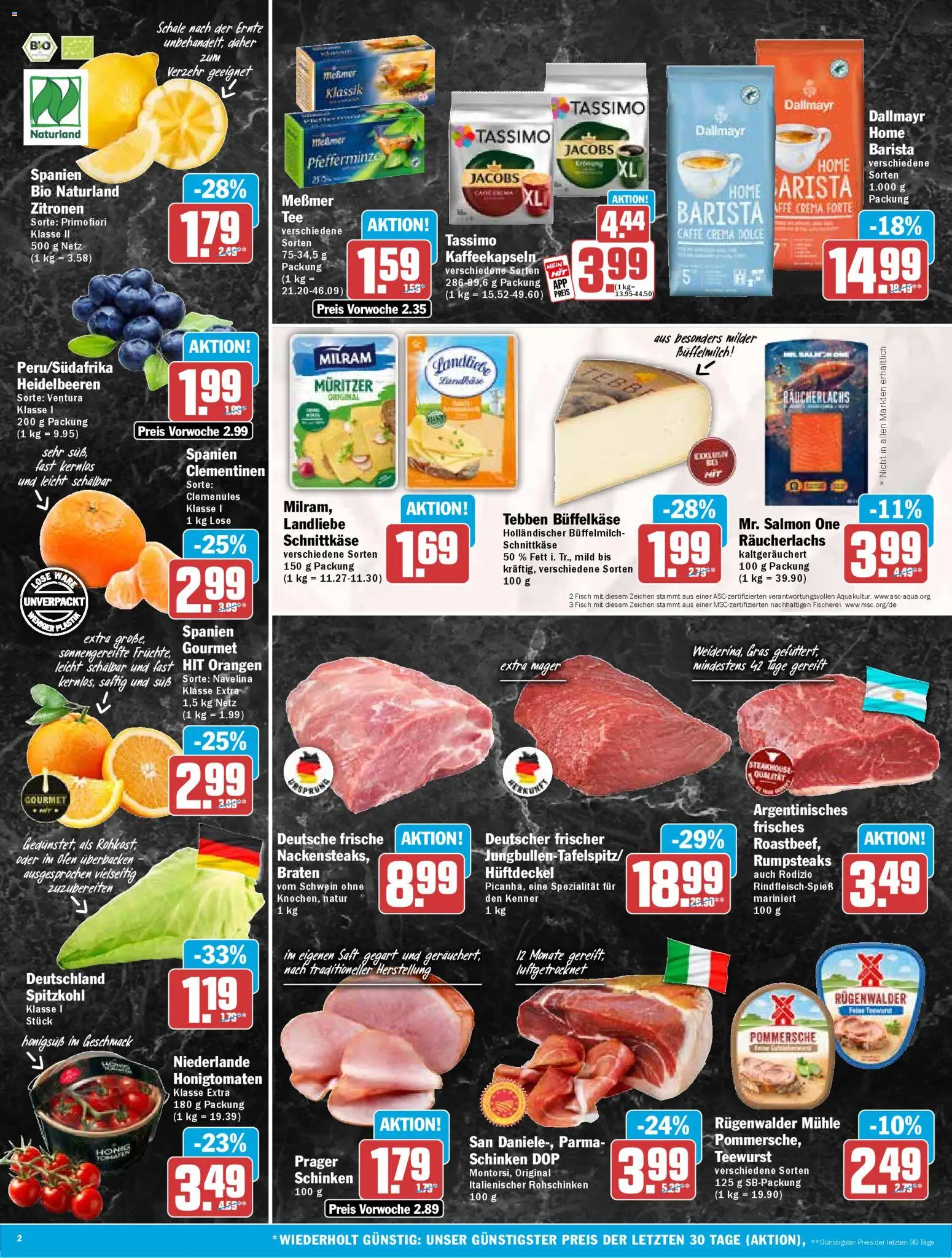 HIT Prospekt 	 – gültig ab 17.11.2025 | Seite: 2 | Produkte: Ofen, Messmer, Milram, Zitronen